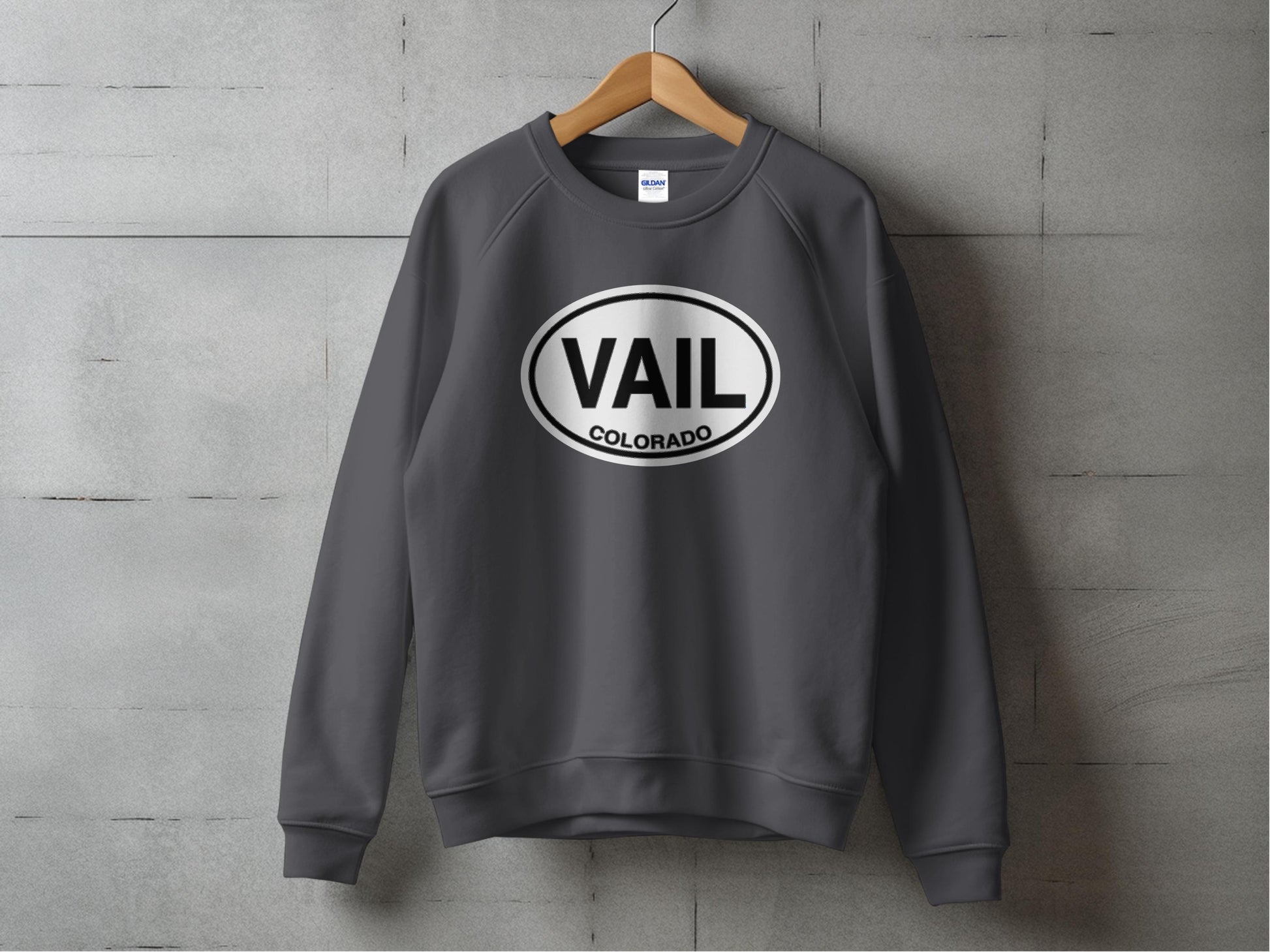 Vail Mens Sweatshirt Graphite Heather