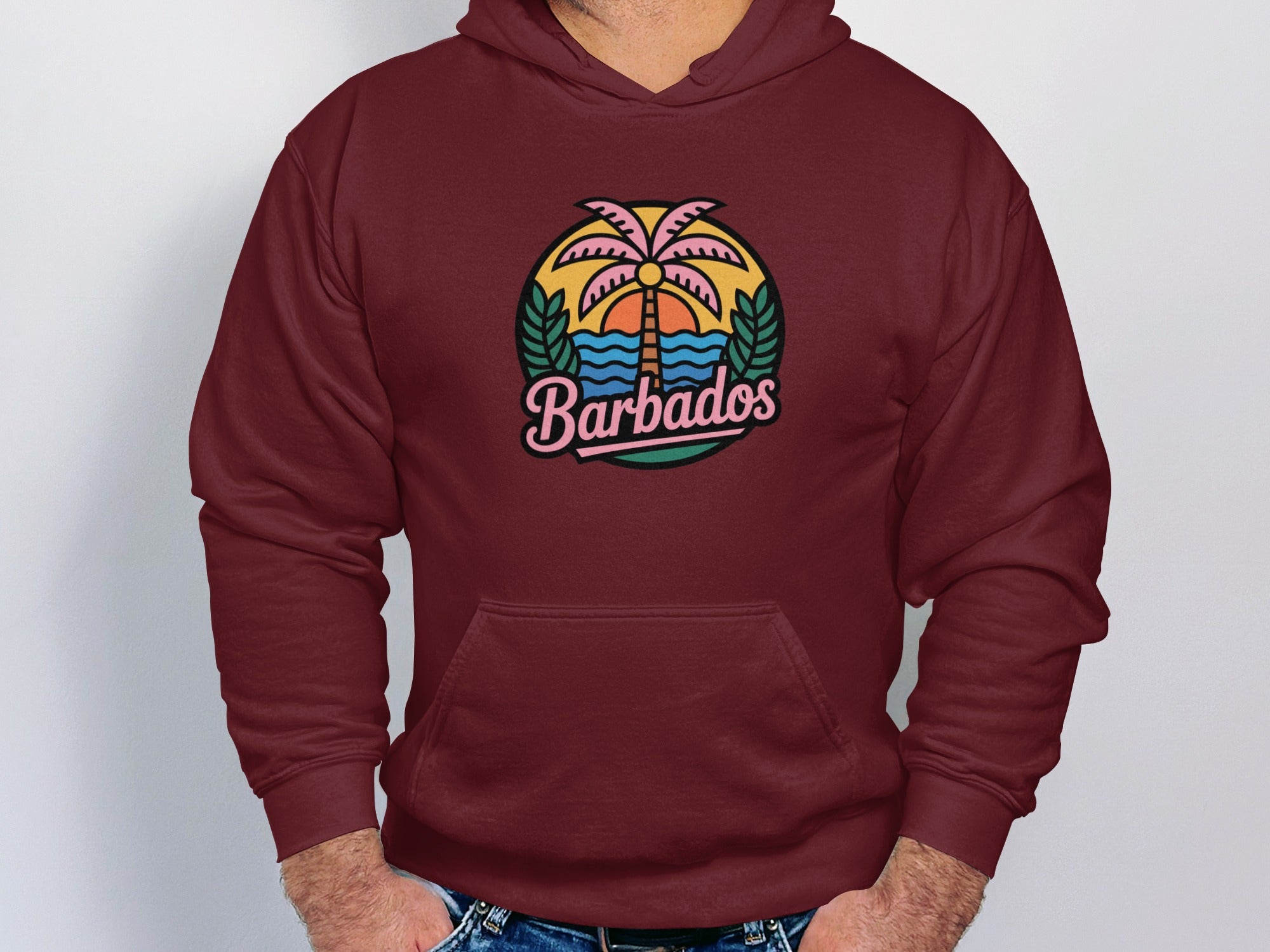 Barbados Palm Tree Graphic Hoodie Product