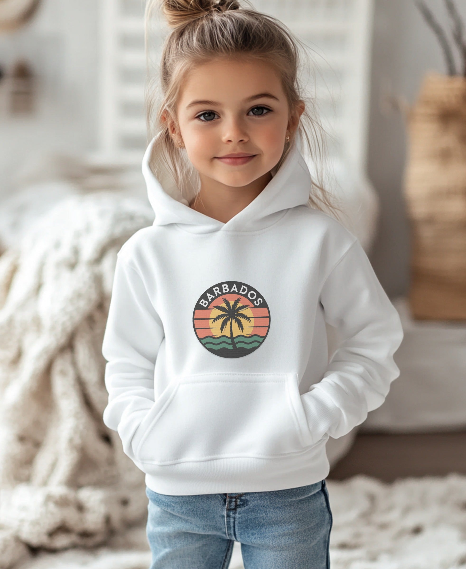 Barbados Palm Sunset Graphic kids Hoodie product