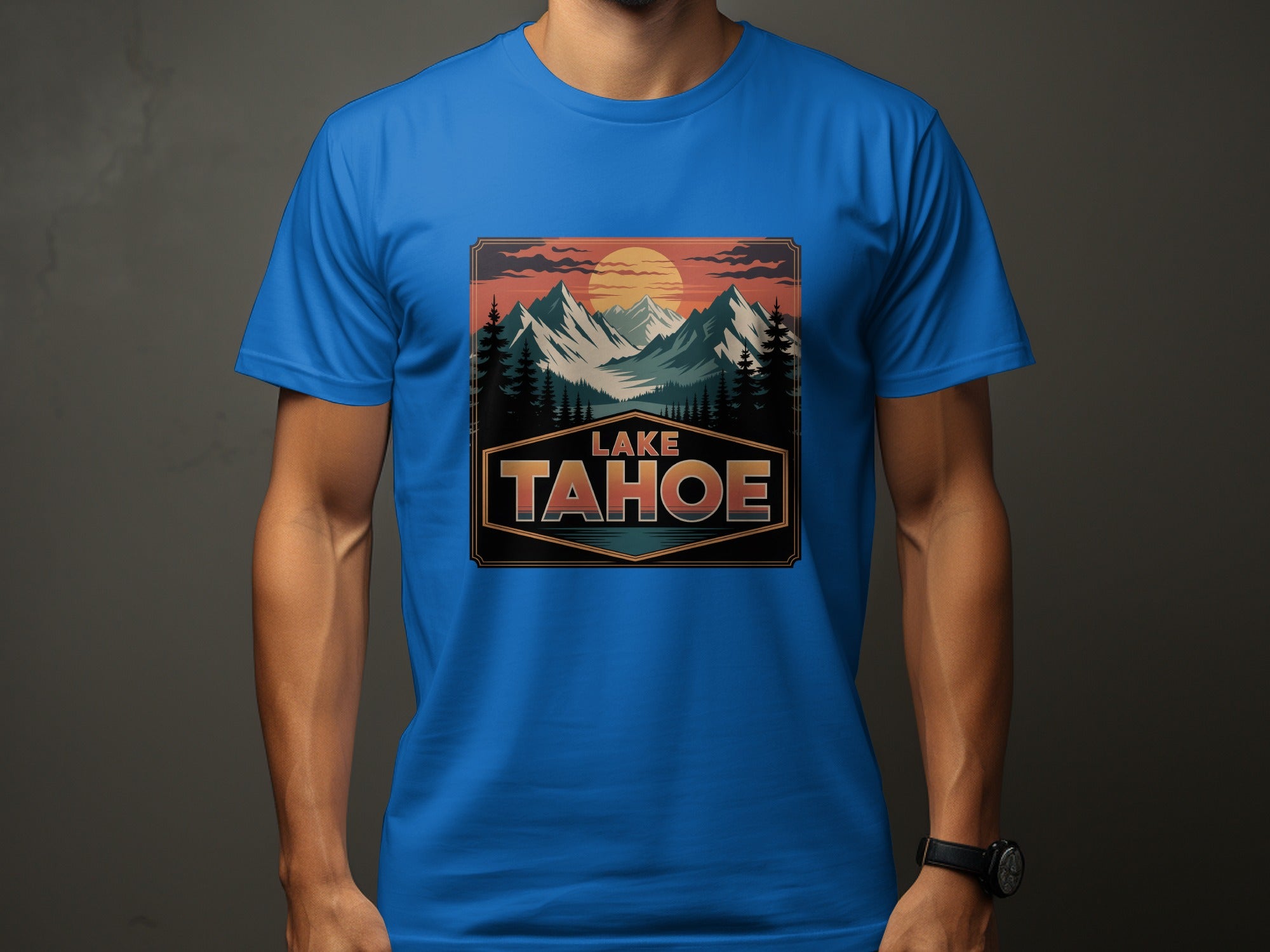 Lake Tahoe Scenic Mountains Artwork T-Shirt product type