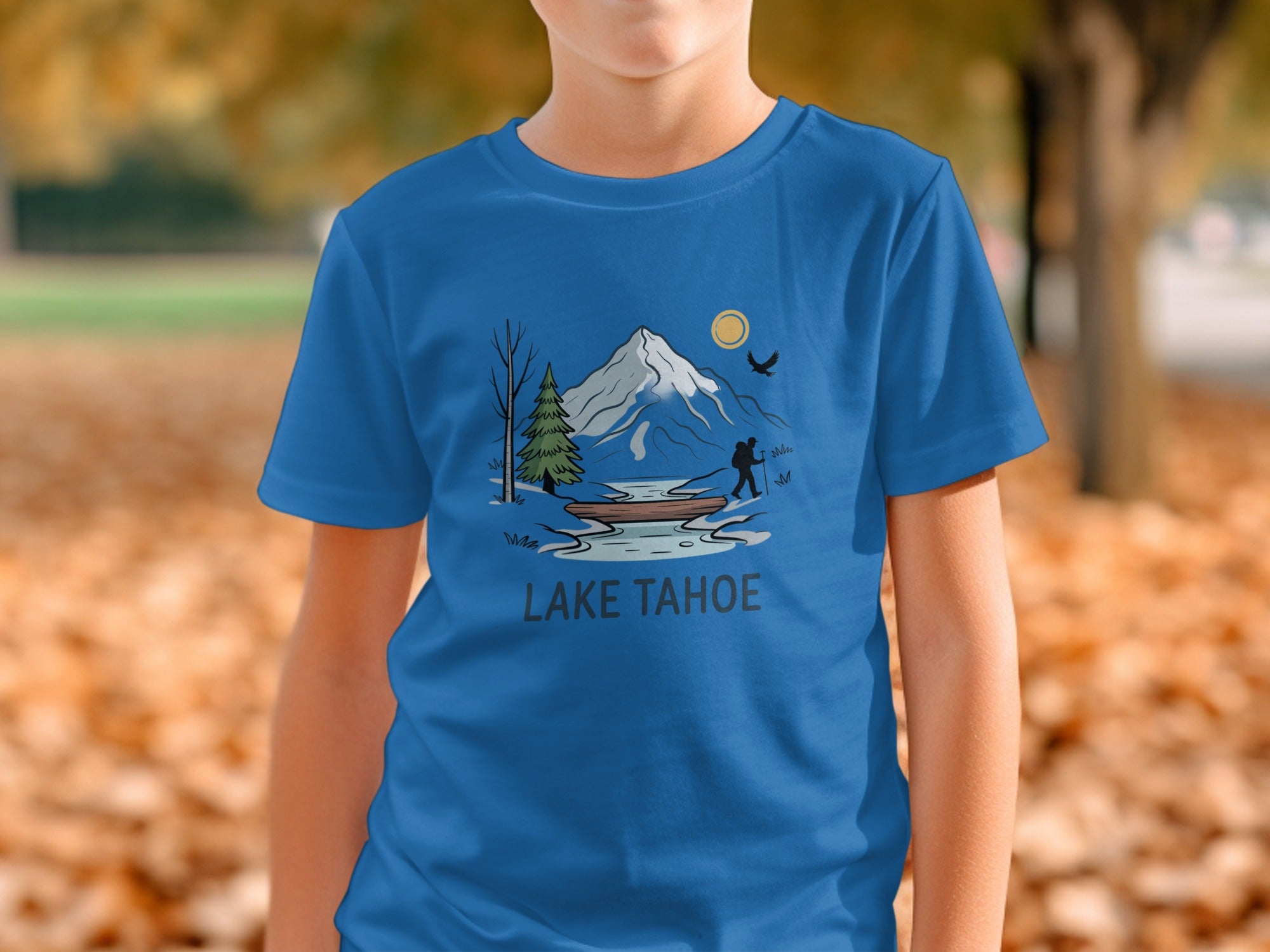 Lake Tahoe Scenic Graphic Short Sleeves Shirt