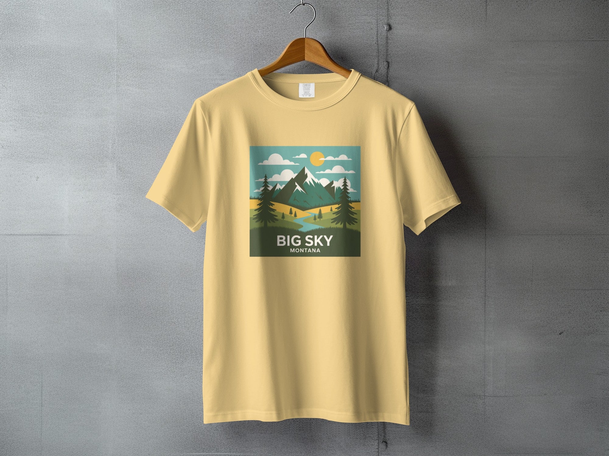 Big Sky Montana Graphic Design T-shirt