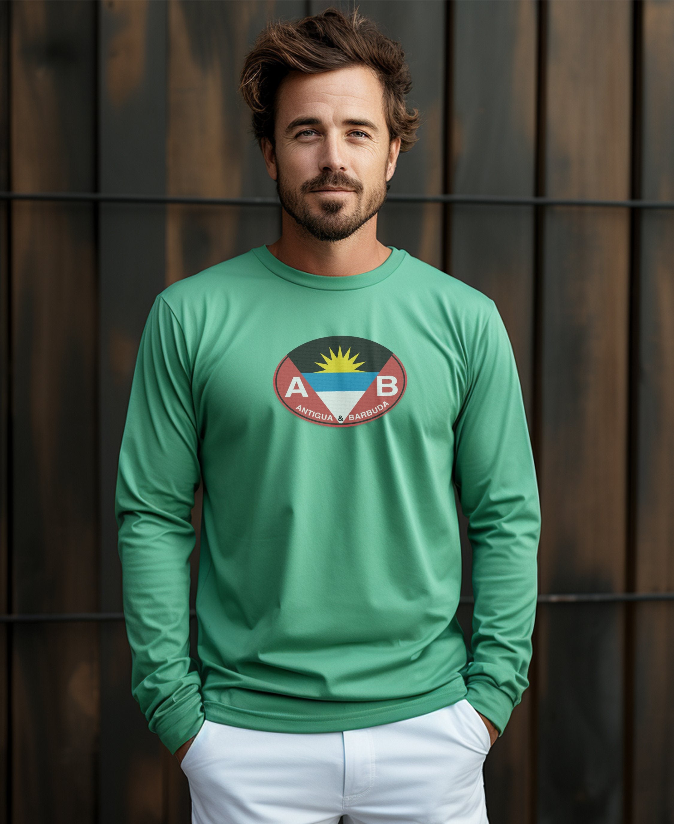 Antigua and Barbuda Sailing Week and Beach Escape Mens Long Sleeve T Shirt