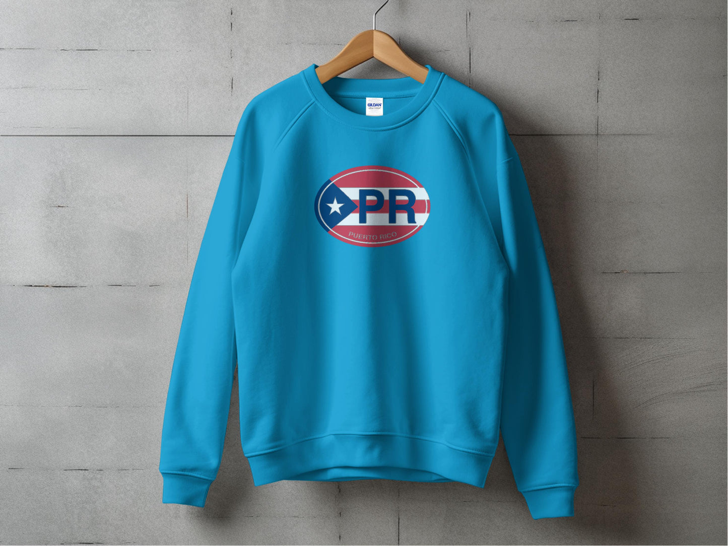 Puerto Rico Womens Sweatshirt Carolina Blue