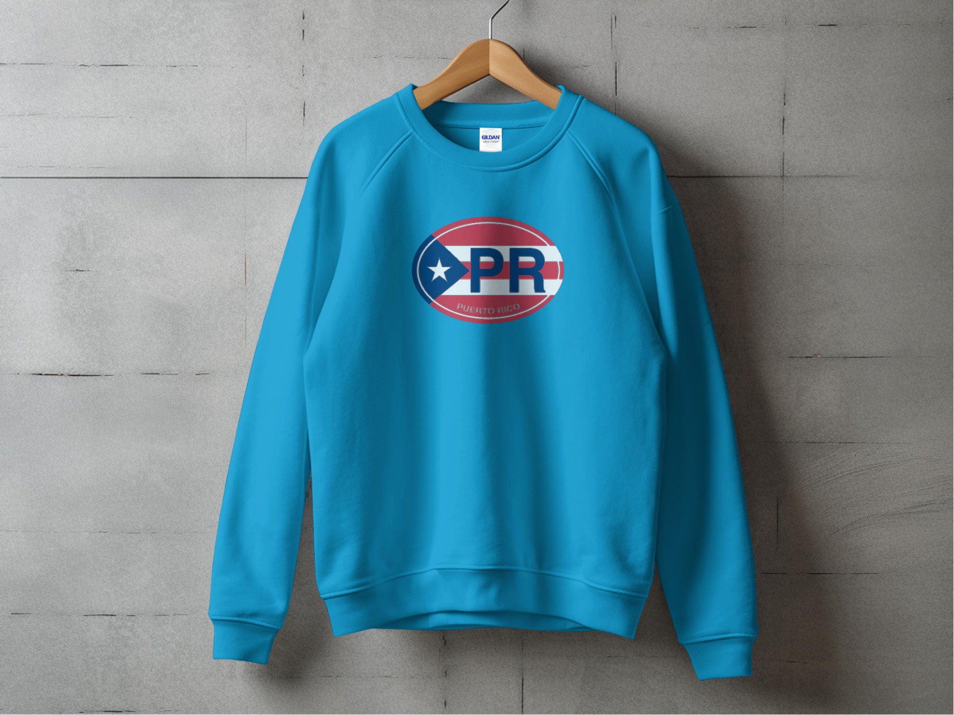 Puerto Rico Womens Sweatshirt Carolina Blue