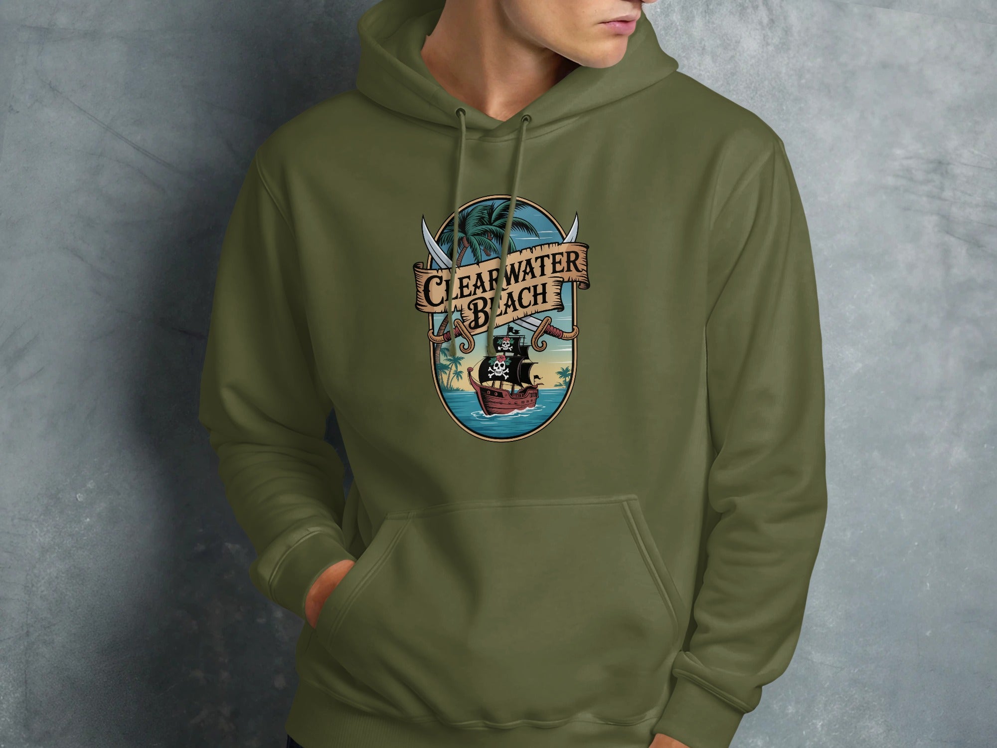 Clearwater Beach Pirate Design Hoodie product