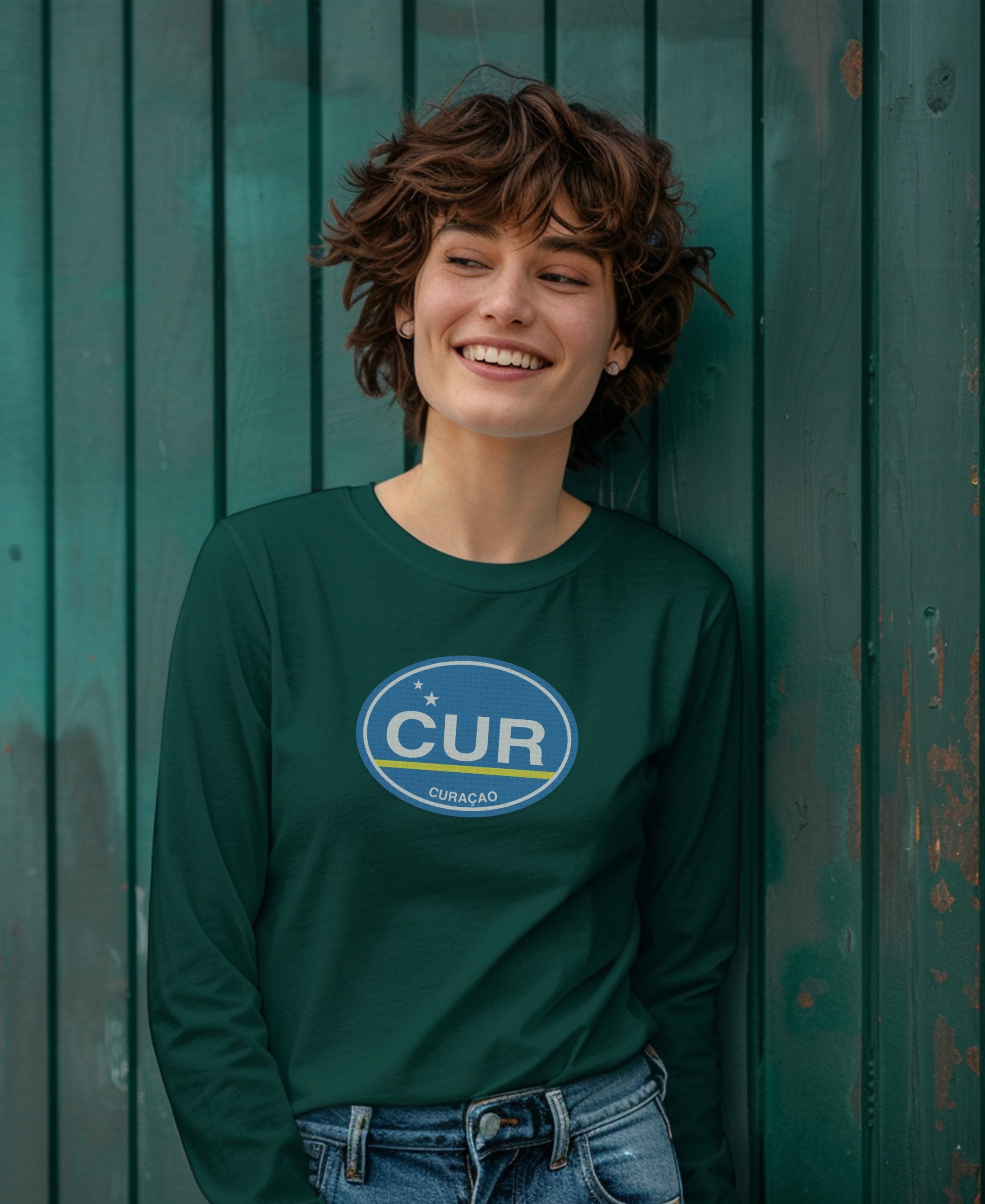 Stylish Curacao Graphic Long Sleeve Shirt Product
