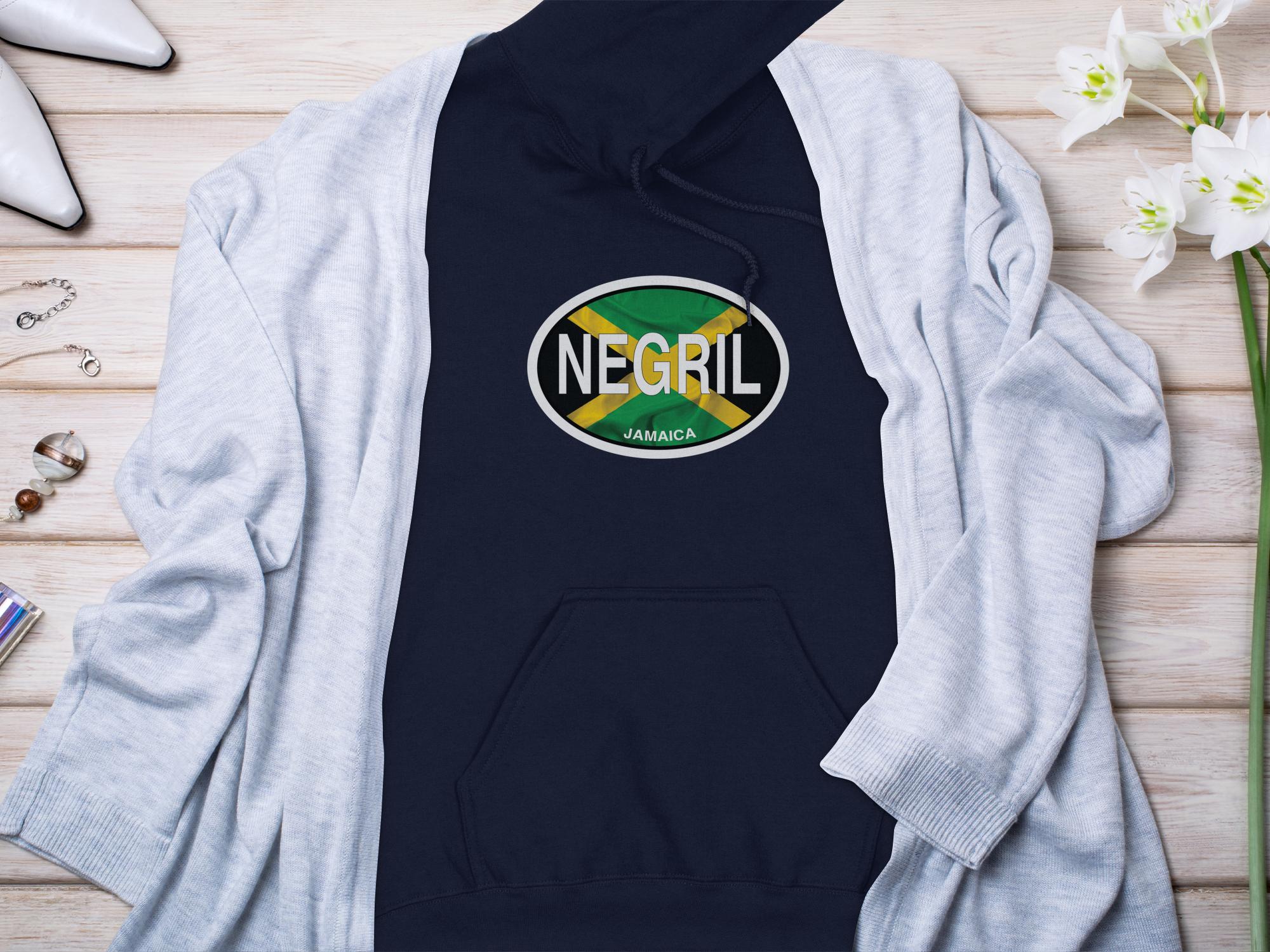 Negril  Oval Logo Vacation Travel Hoodie Gift Souvenir Royal 
