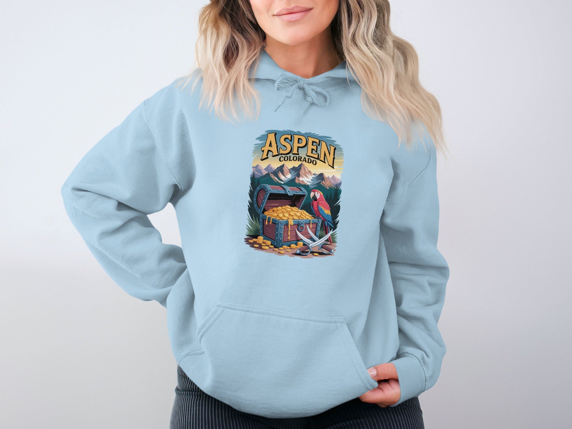 Aspen Colorado Parrot Design Hoodie product