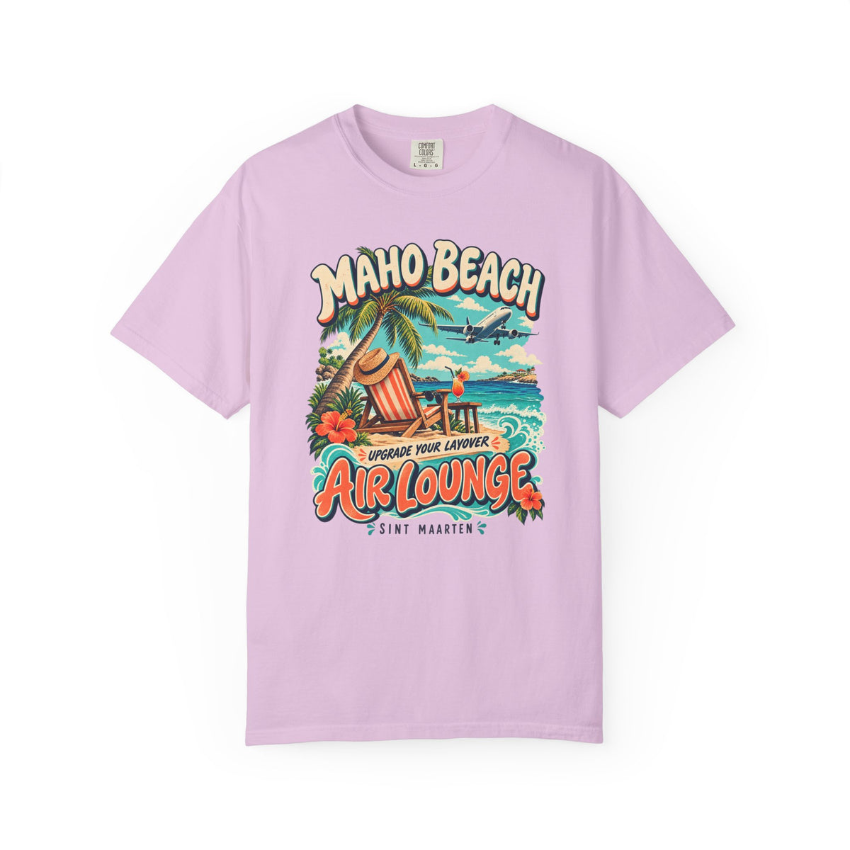 Maho Beach Air Lounge Sint Maarten Comfort Colors 1717 T-Shirt