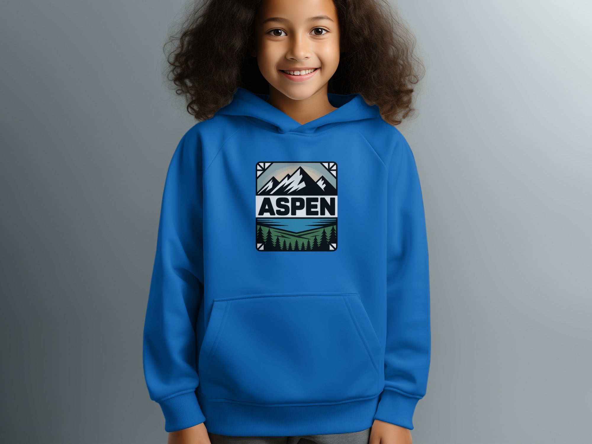 Aspen Mountain and Trees Graphic Hoodie