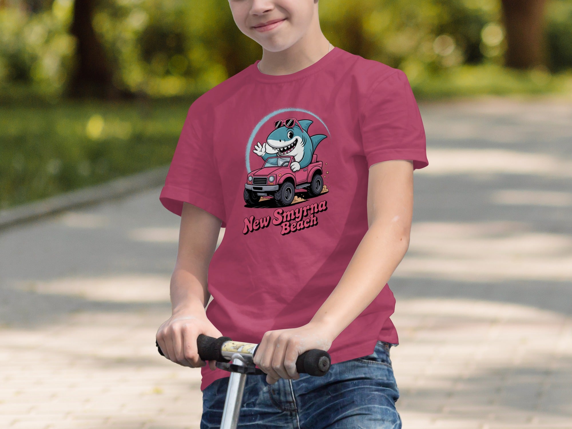 Kids Fun New Smyrna Beach Shark Graphic Tee product