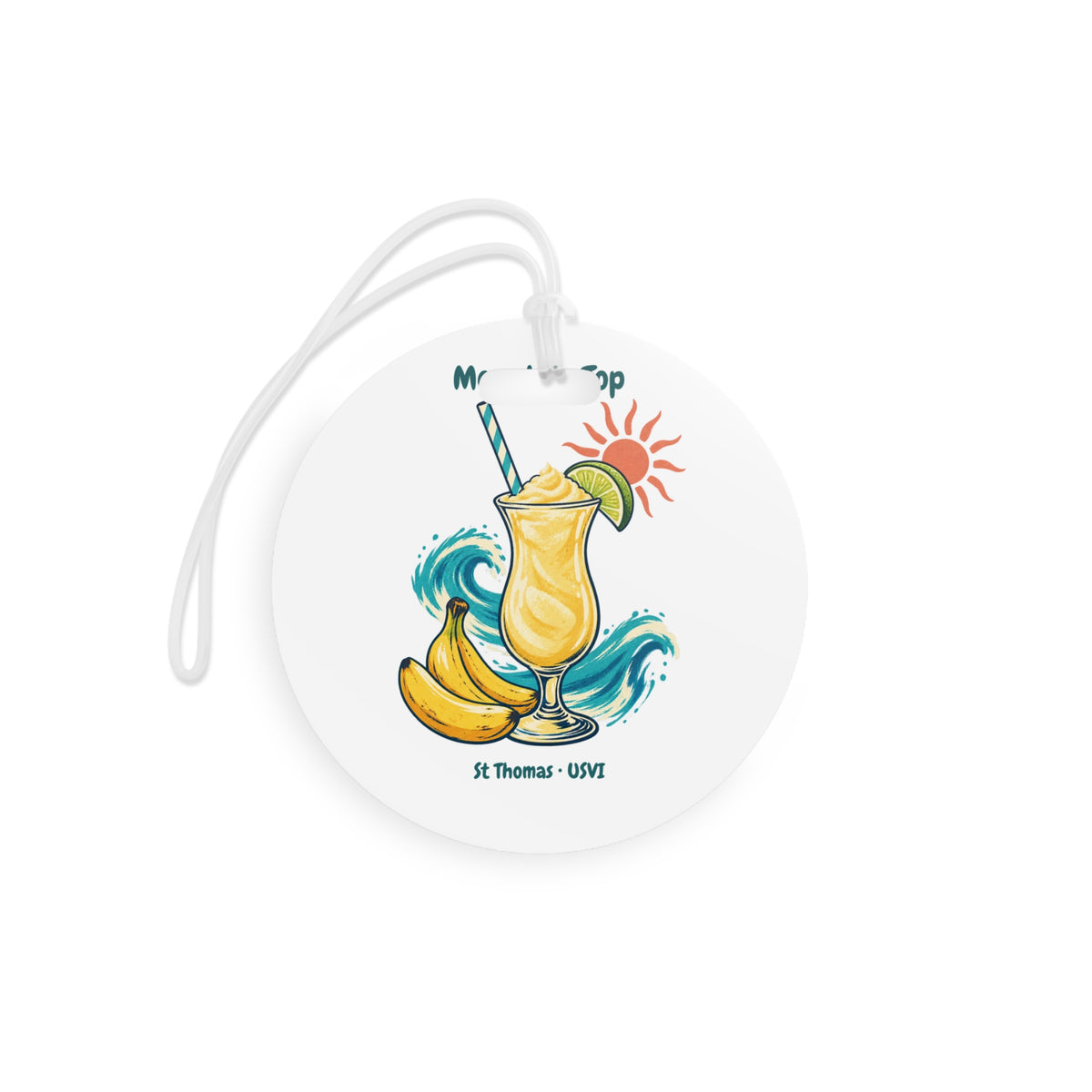 Mountain Top St. Thomas USVI Double-Sided Luggage Tag