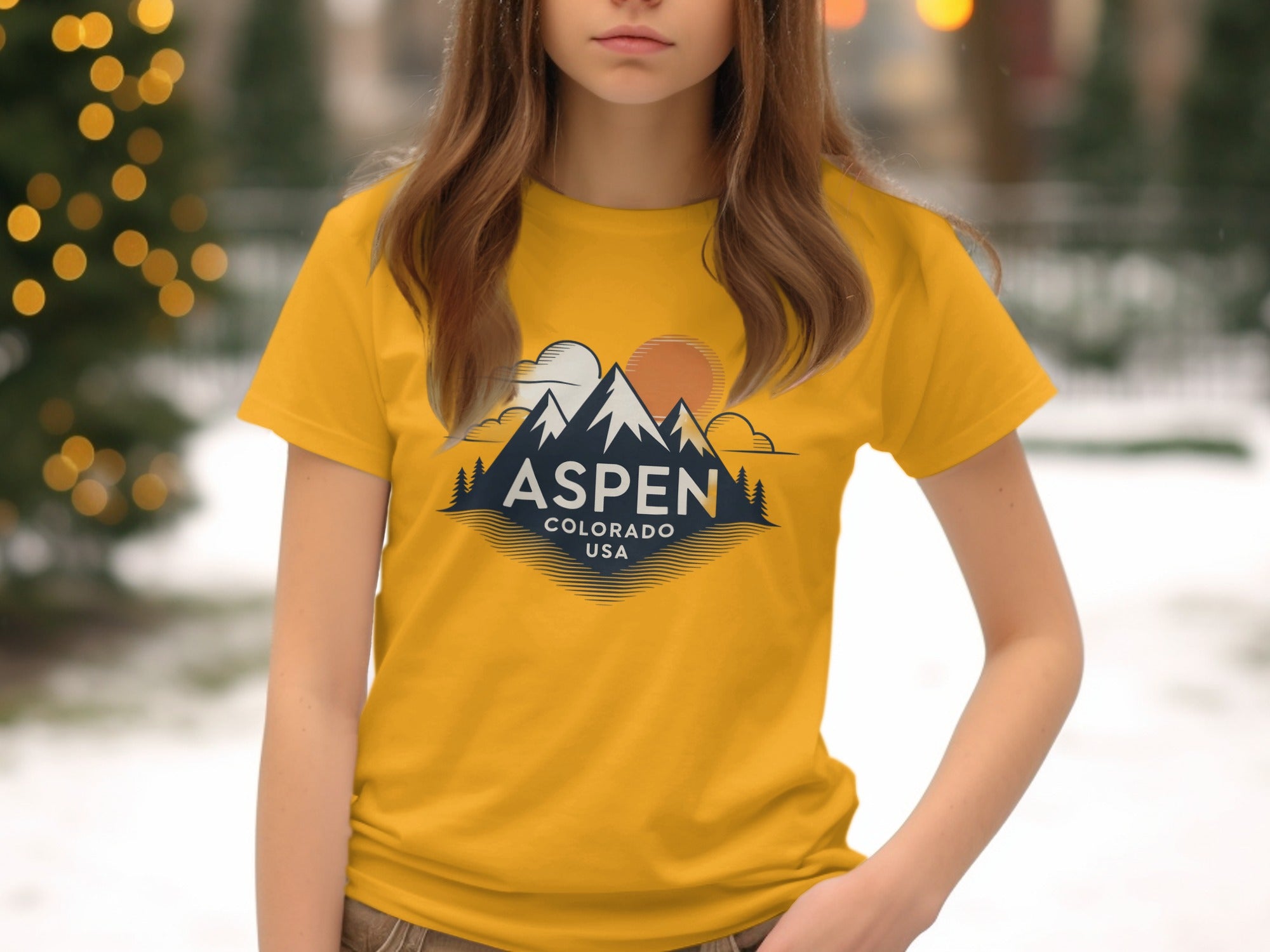Aspen Colorado USA Mountains Graphic T-Shirt