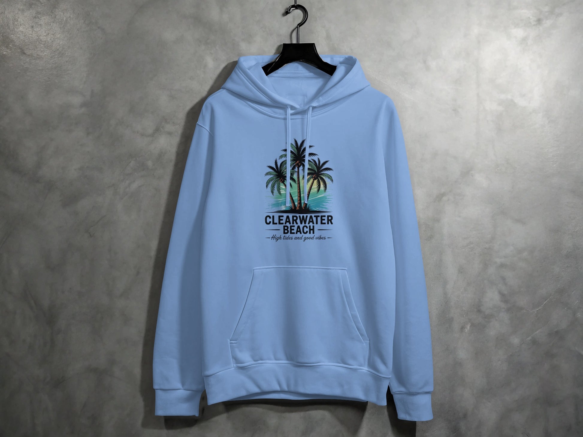 Clearwater Beach Graphic Light Blue Hoodie product