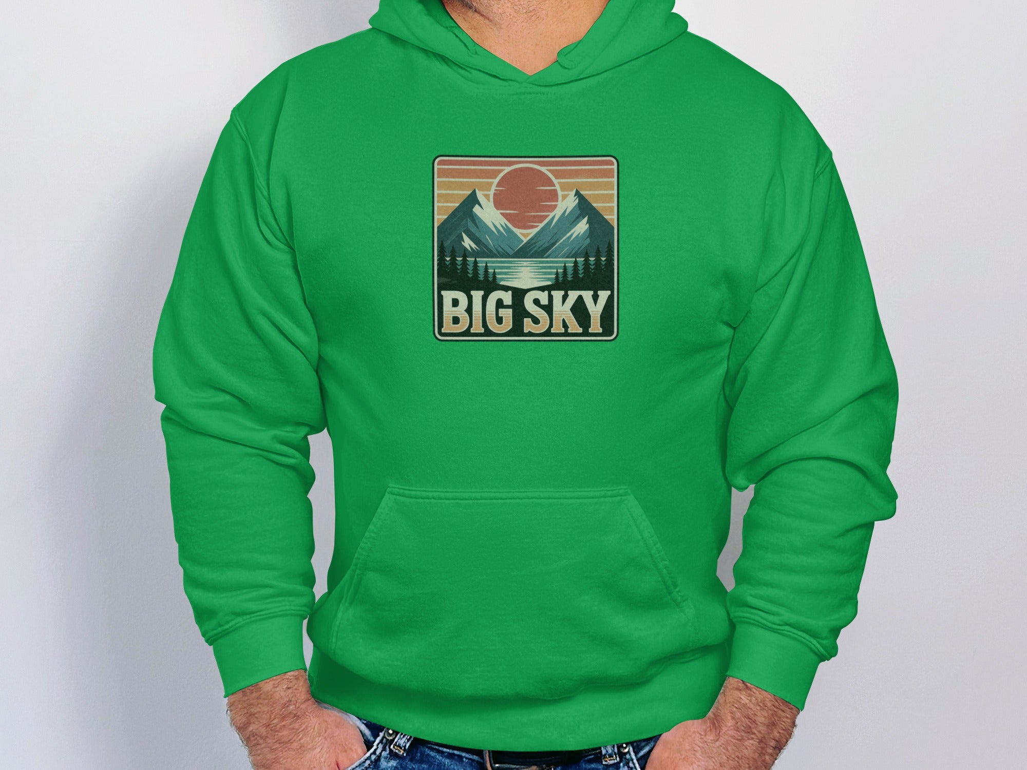 Big Sky Mountain Design Green Hoodie Product