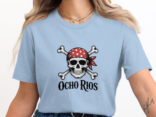 Ocho Rios Skull Red Bandana Graphic Tee product