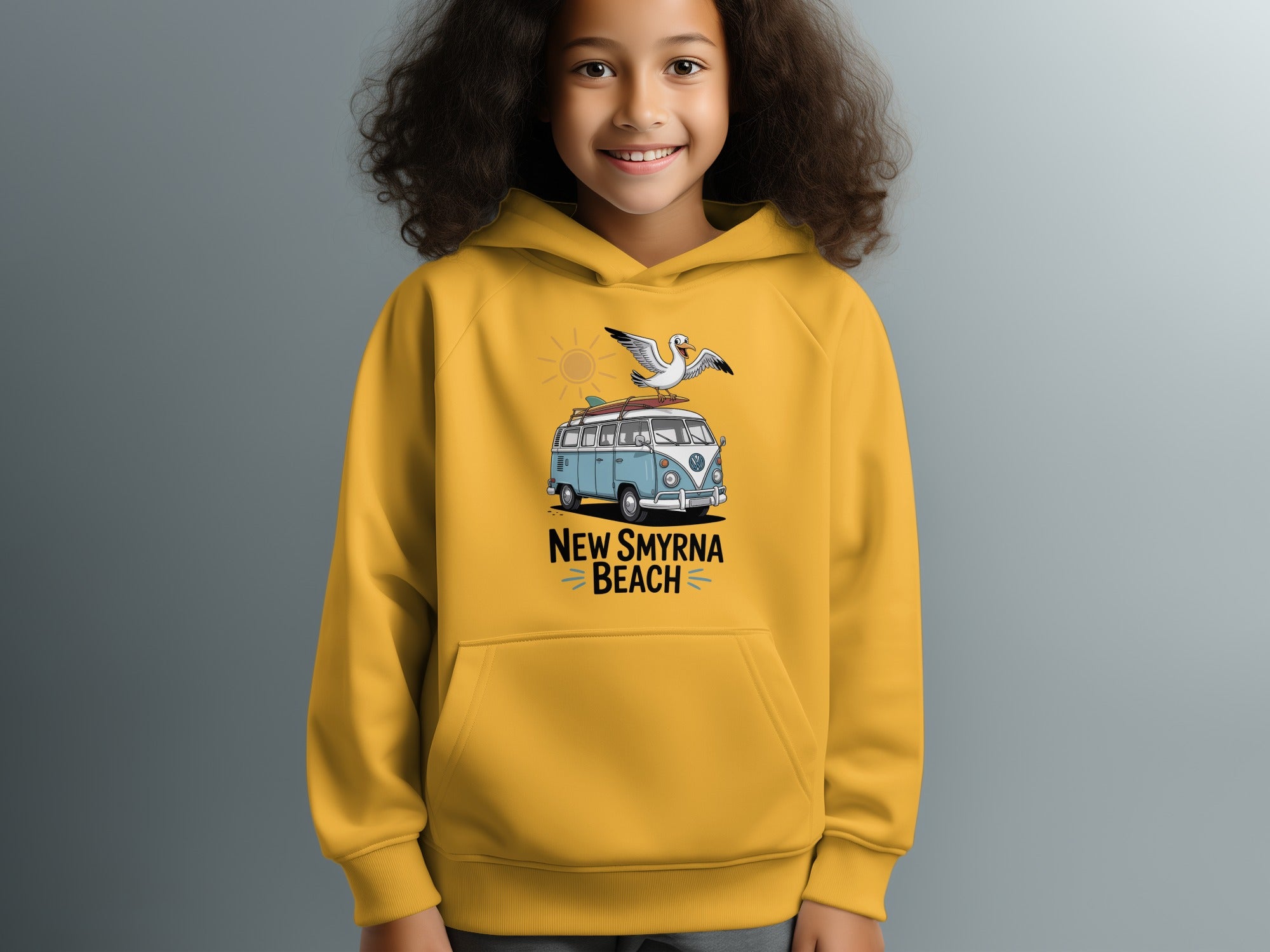 New Smyrna Beach Seagull and Van Hoodie product