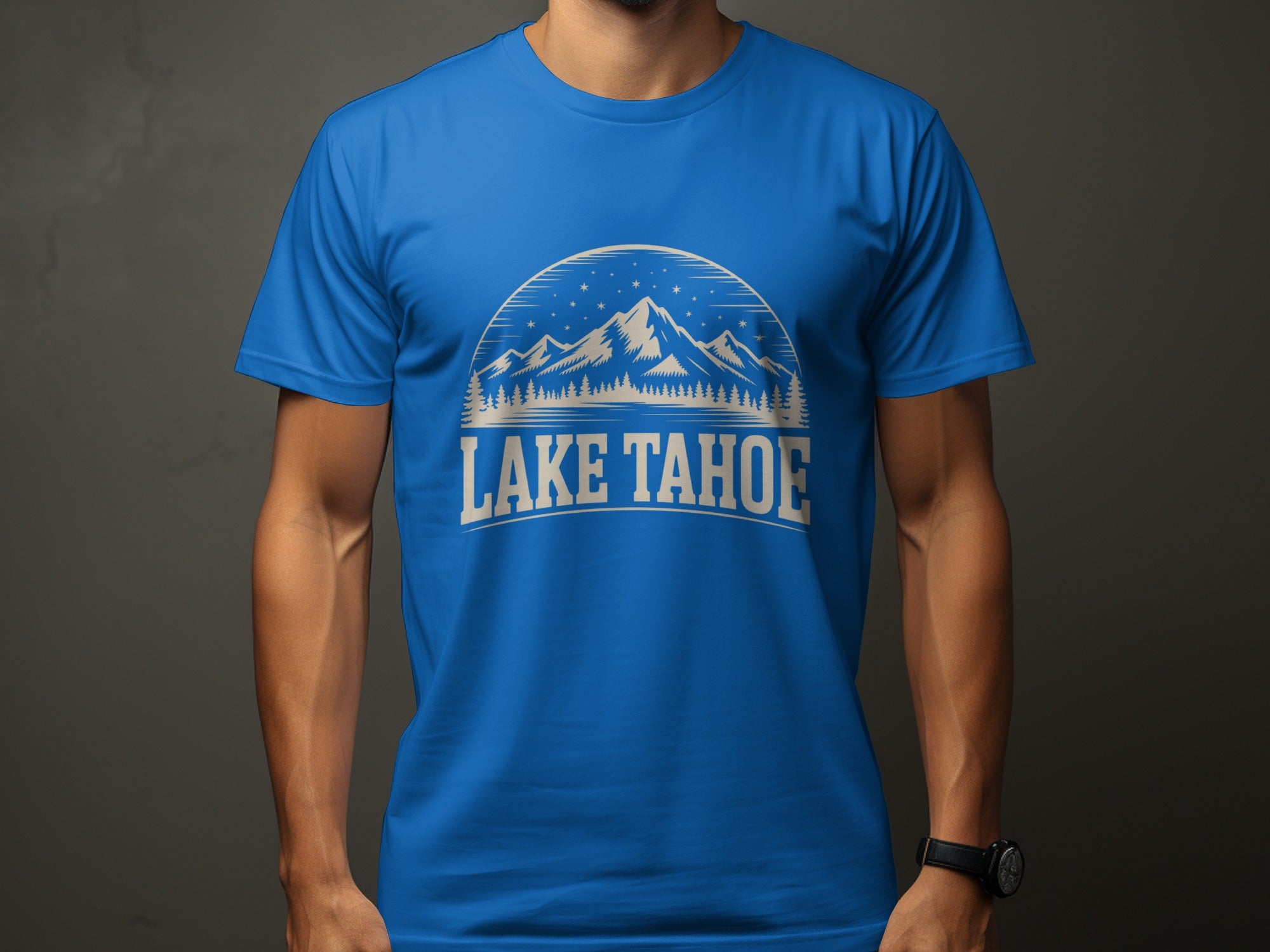 Lake Tahoe Mountain Design Graphic T-shirt product