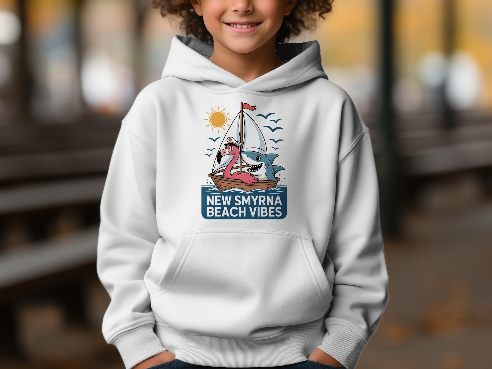 New Smyrna Beach Vibes Hoodie Relaxing Ocean Design product