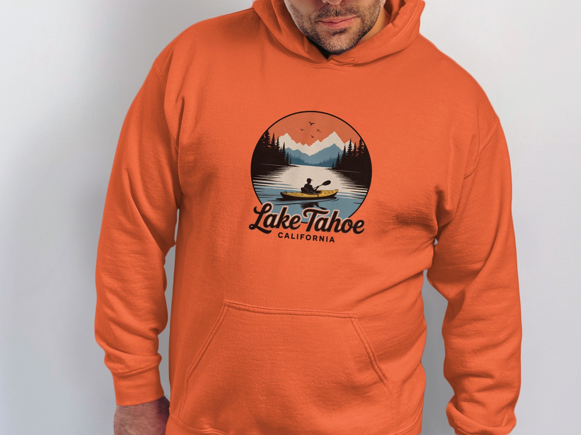 Lake Tahoe California Scenic Kayak Hoodie