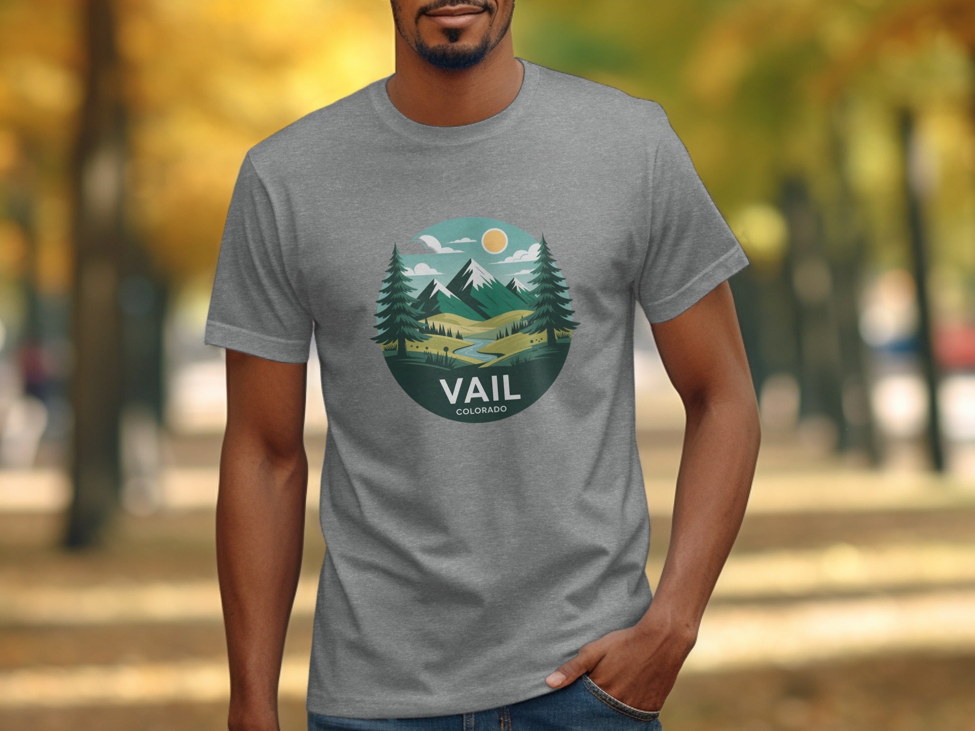Vail Colorado Scenic Mountain Design T-Shirts product type