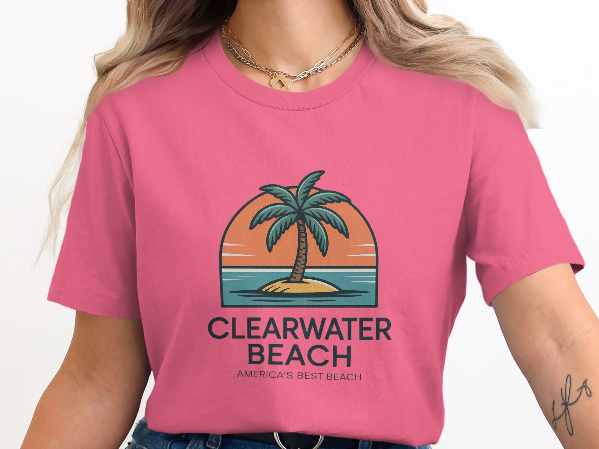 Clearwater Beach Palm Tree Graphic Tee product