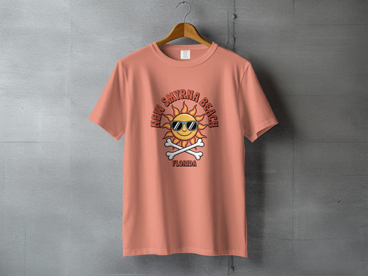 New Smyrna Beach Florida Sun Skull T-shirt product type