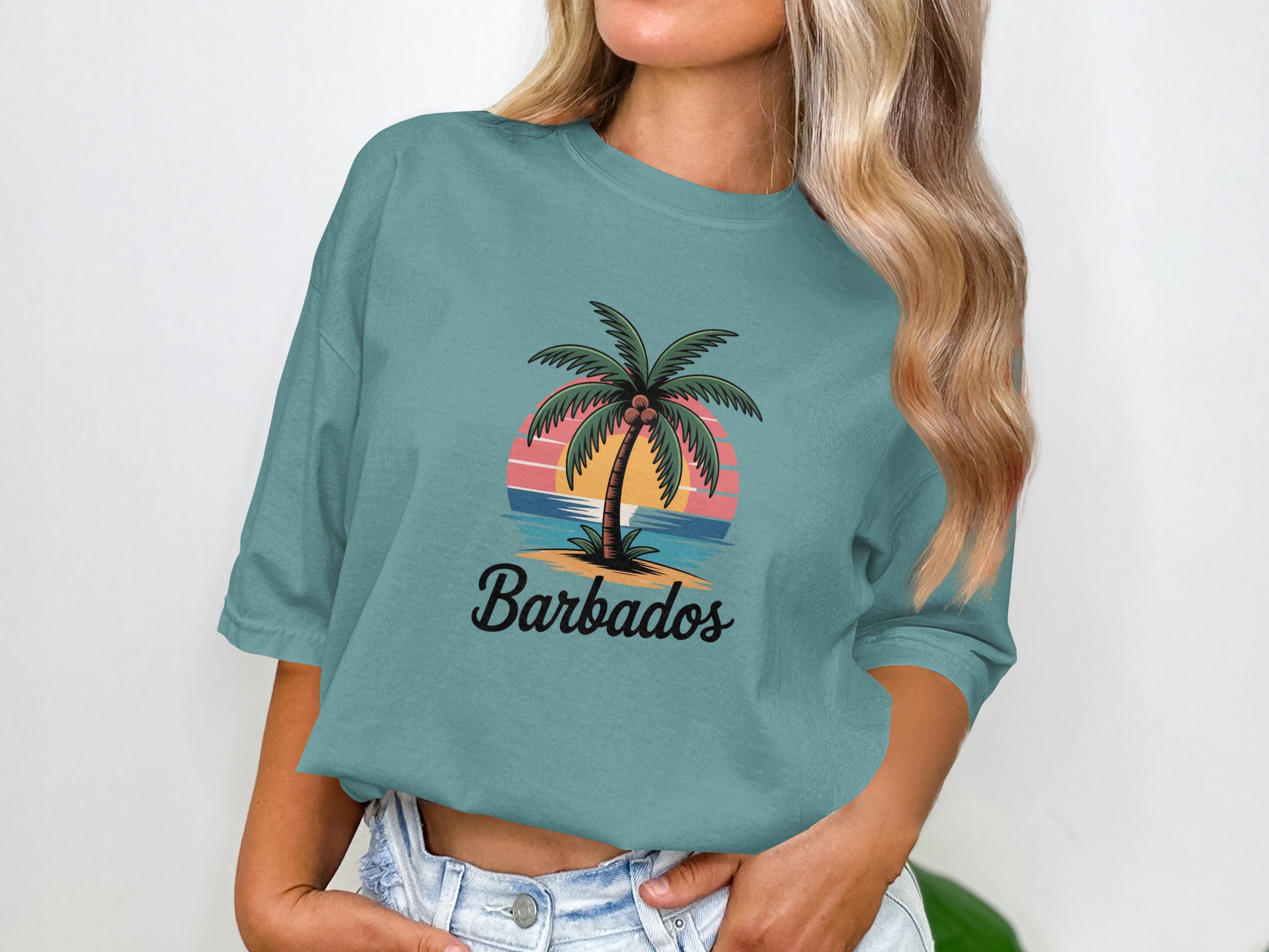 Barbados Sunset Stylish Graphic Design T-shirt product