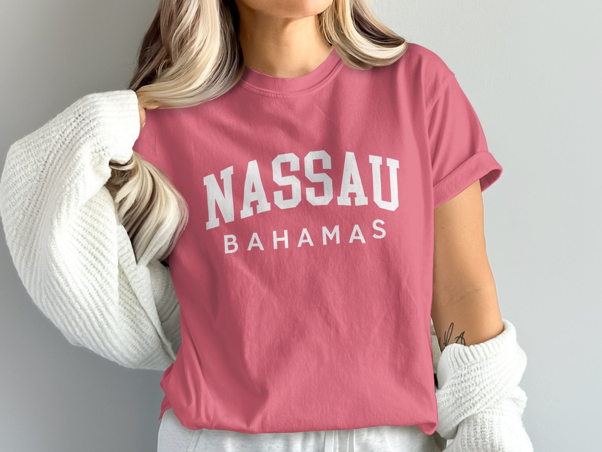 Nassau Bahamas Women's Pink T-Shirt Casual Wear product