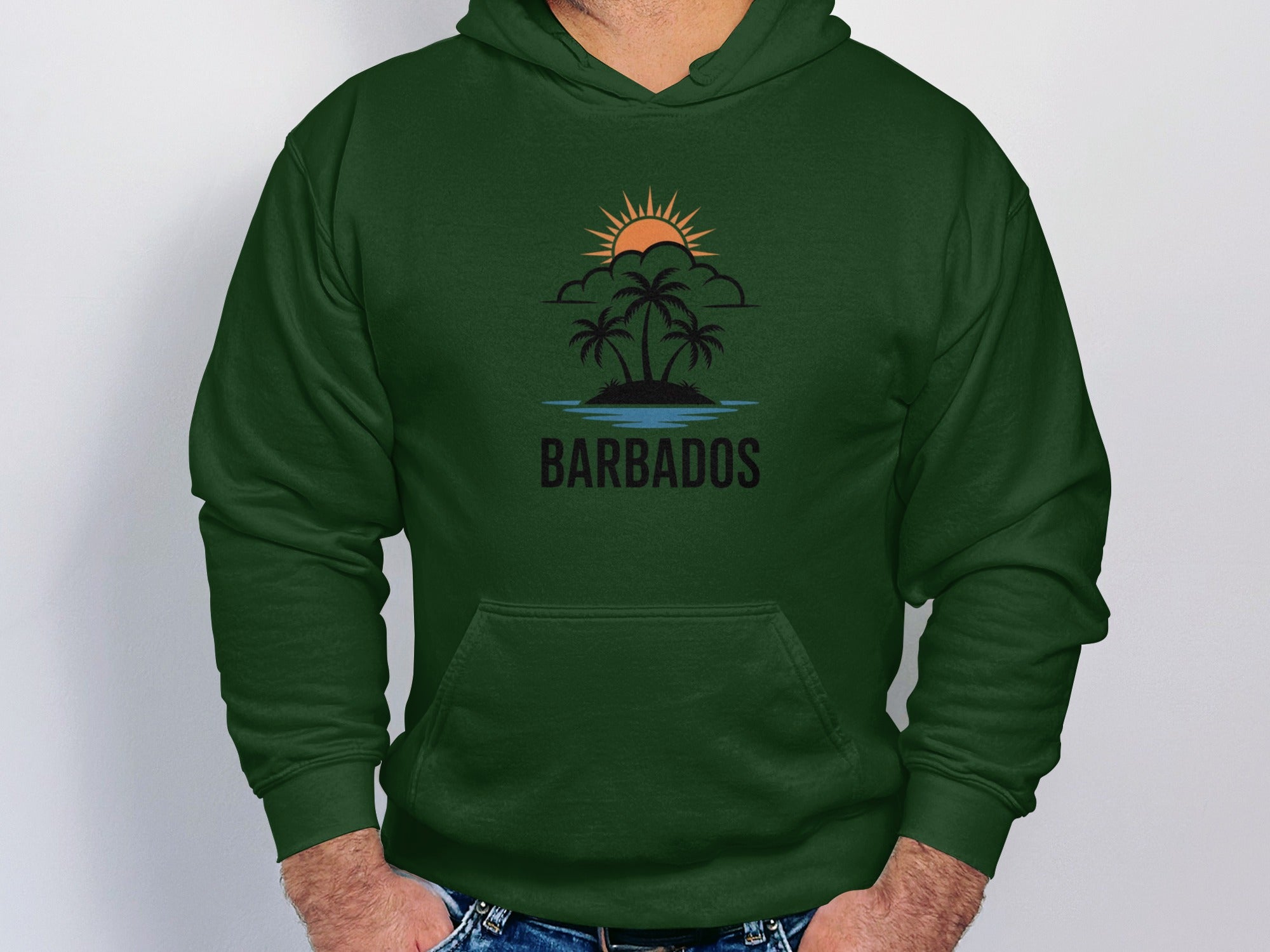 Barbados Palm Sunset Graphic Hoodie product