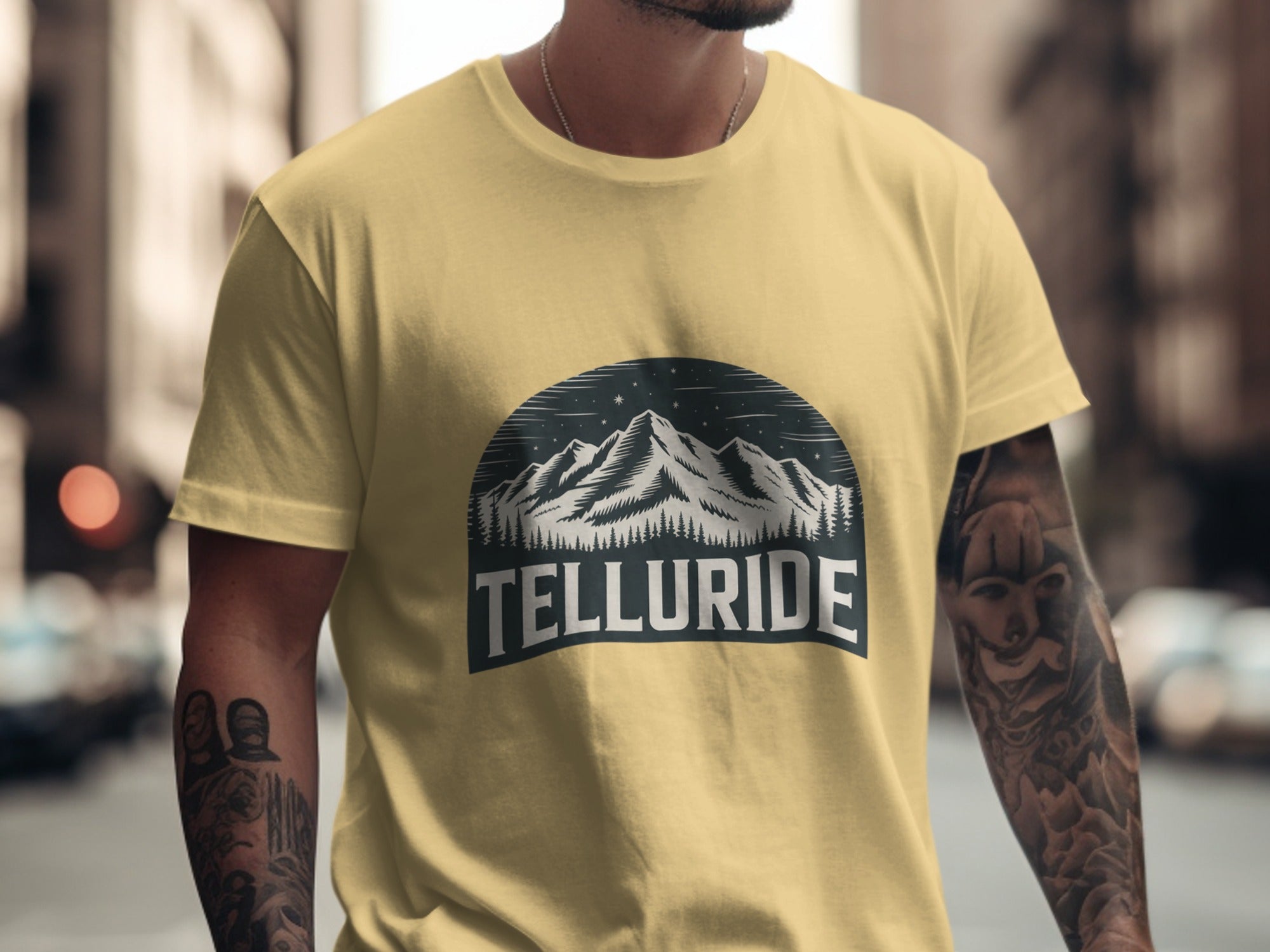 Telluride Graphic T-Shirt Featuring Mountain Scene