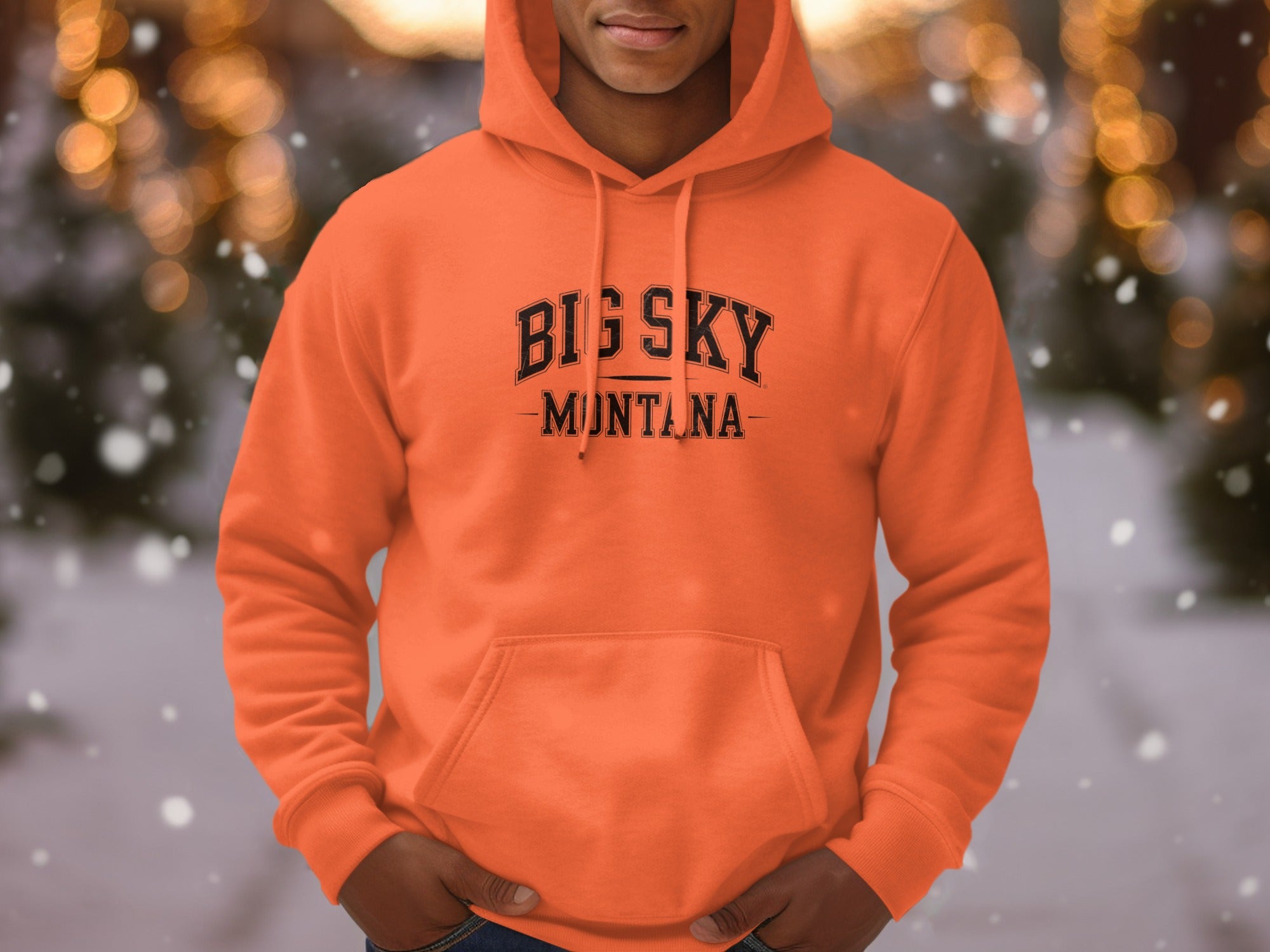 Big Sky Montana Winter Hoodie for Cold Weather