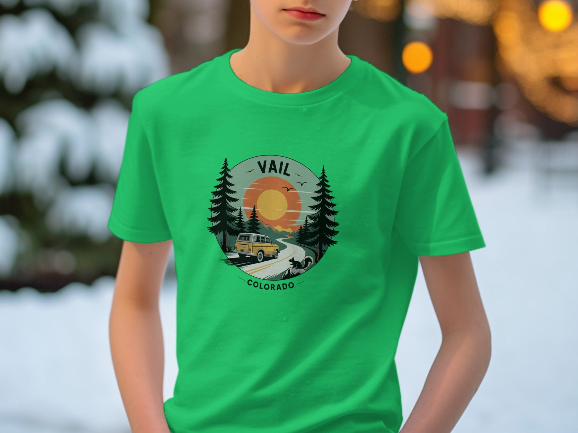 Vail Colorado Scenic Design Graphic T-shirt product