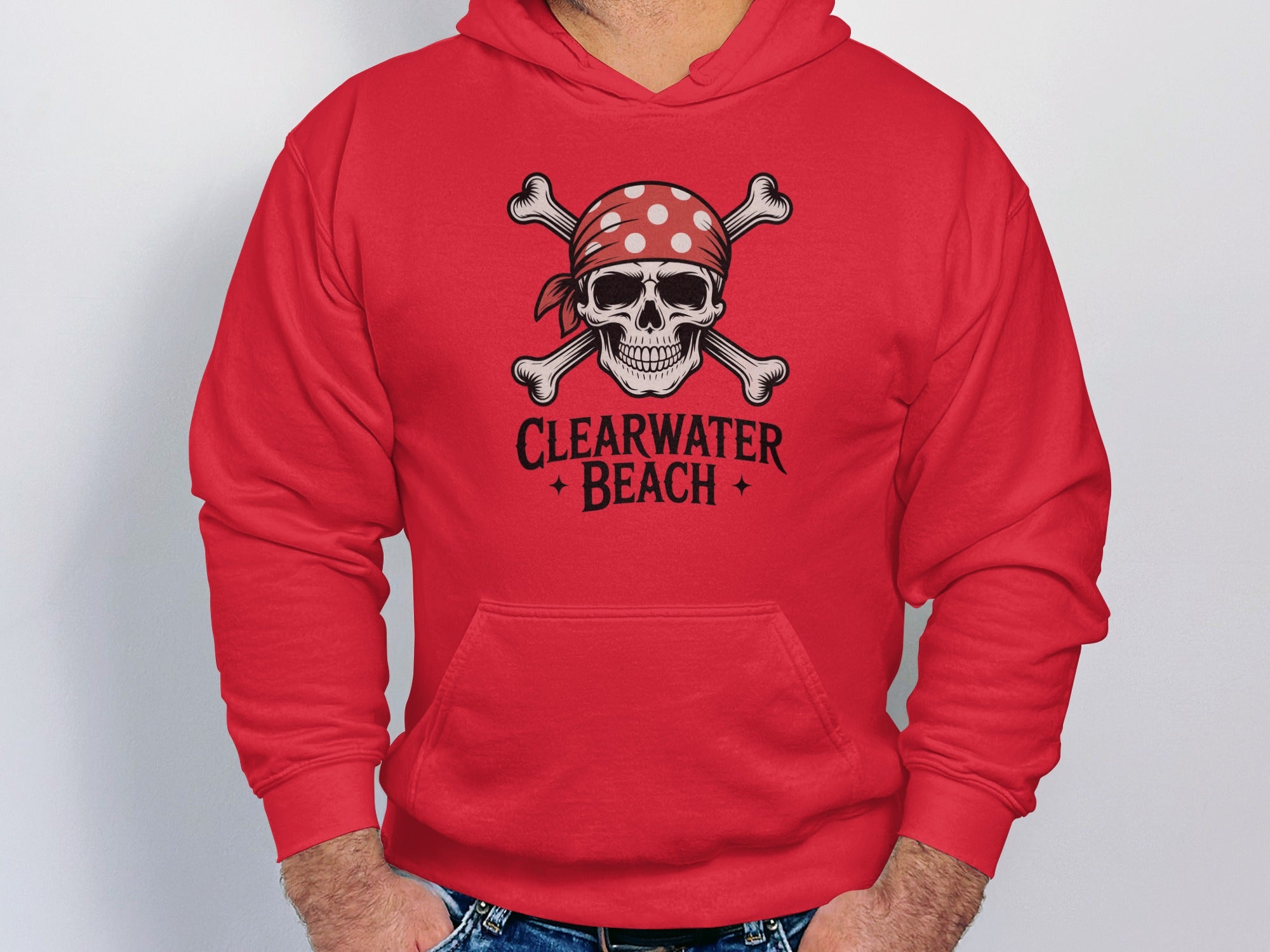 Clearwater Beach Skull and Crossbones Hoodie product