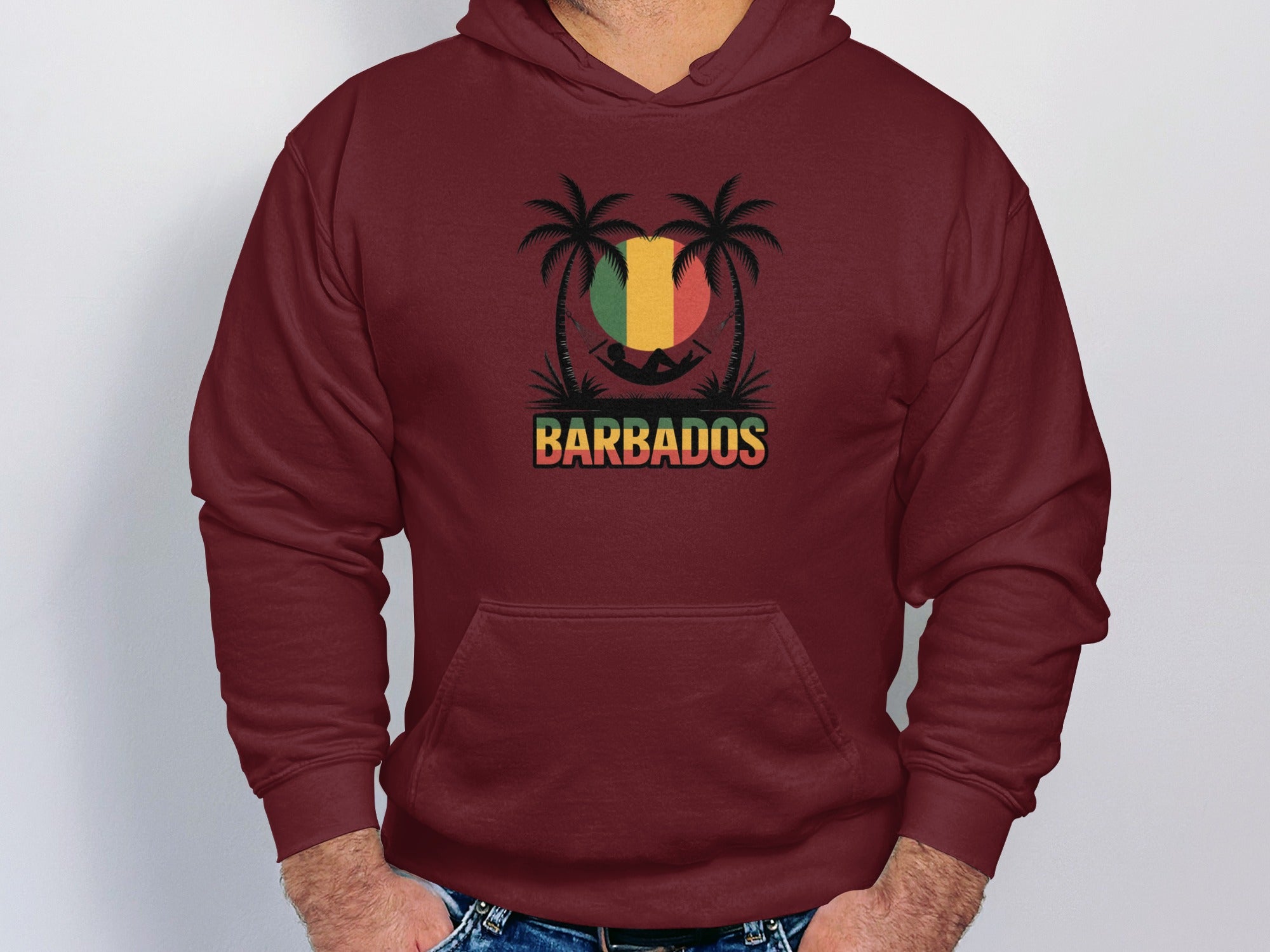 Barbados Themed Hoodie Graphic Design product type