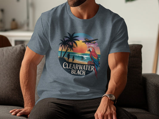 Clearwater Beach Tropical Sunset Artwork T-Shirt product
