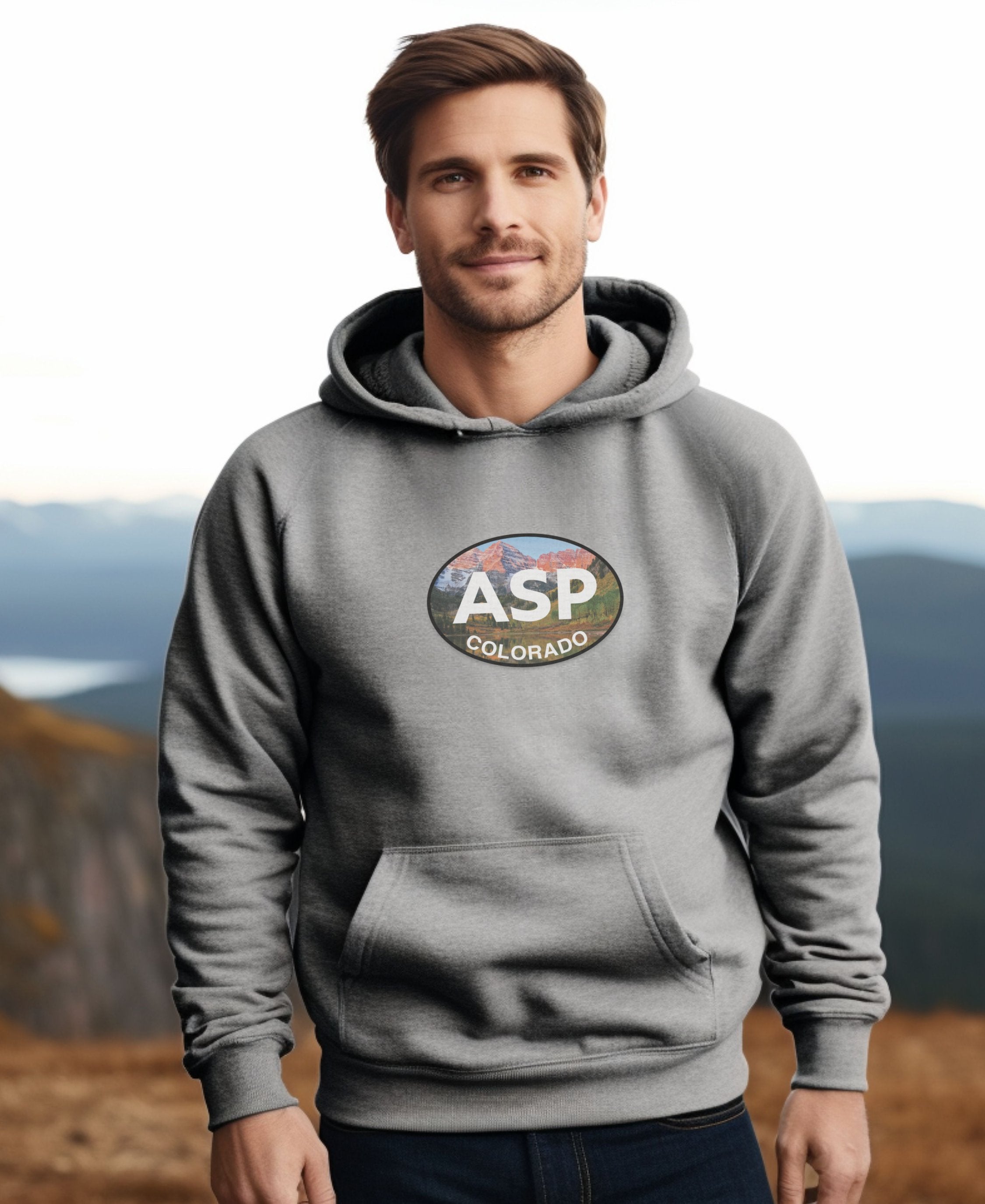 Aspen mens Hoodie: Aspen Snowmass, Winter X Games, Maroon Bells