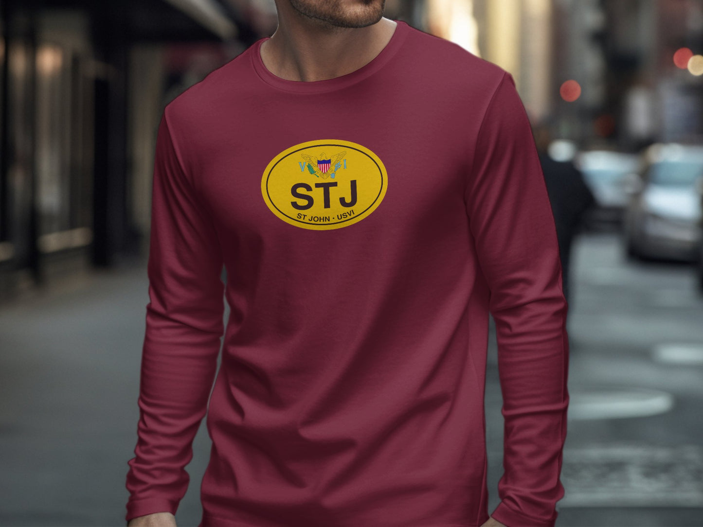 St John Festival, Love City Live, St John Blues Blowout Mens Long Sleeve T-Shirt tee