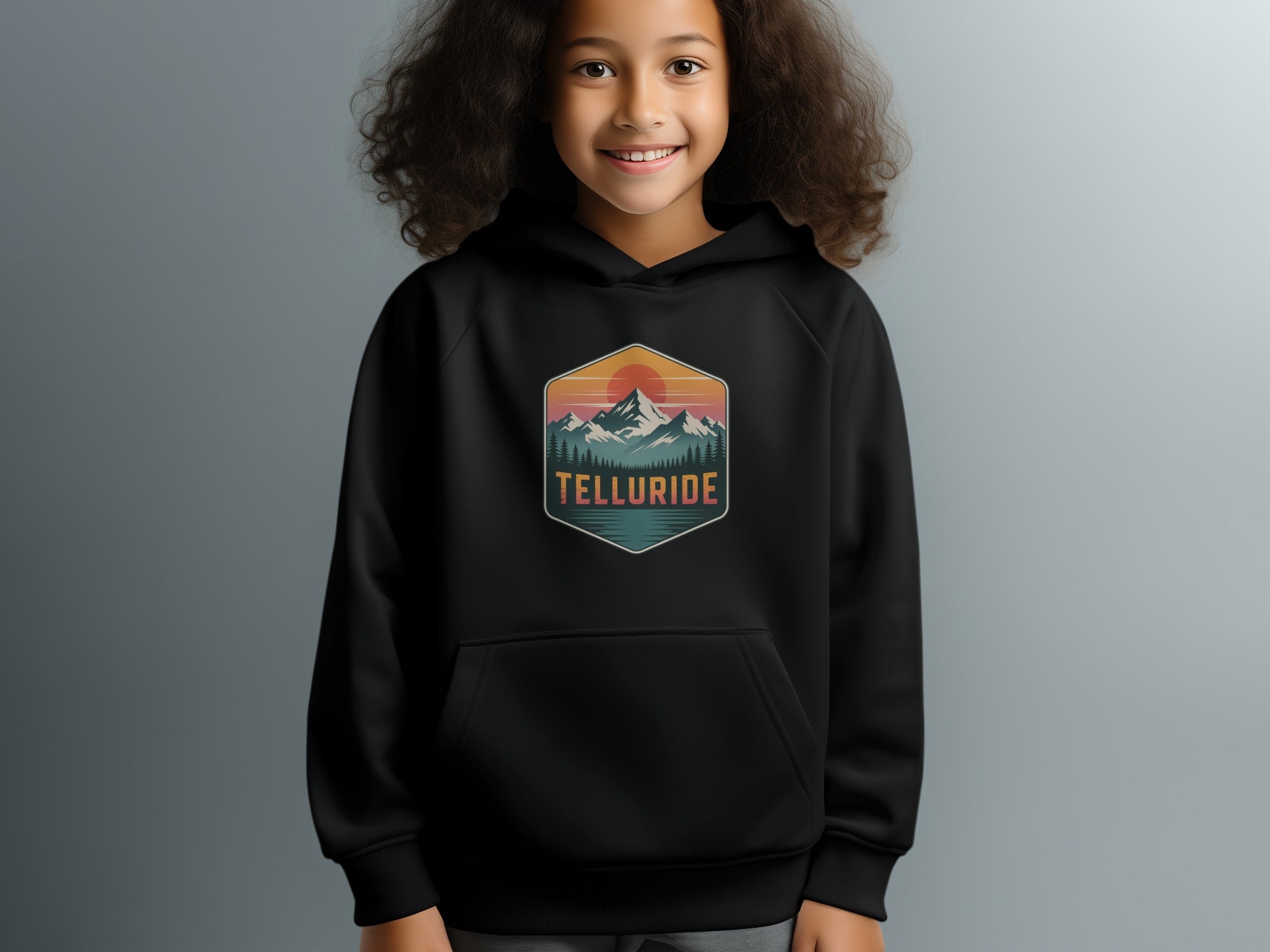 Telluride Mountain Graphic Hoodie for Kids Clothing
