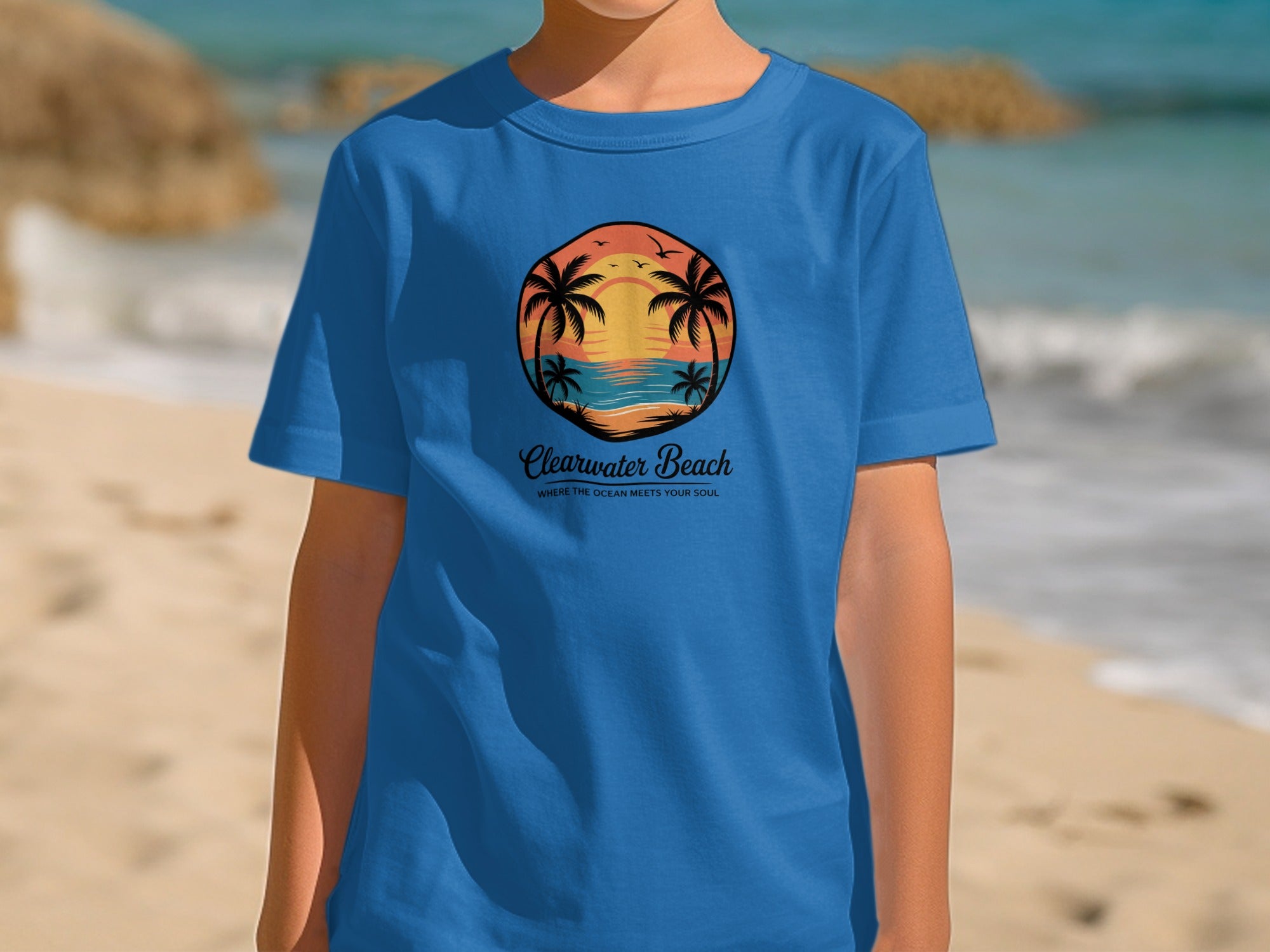 Clearwater Beach Sunset Graphic Print T-shirt product type