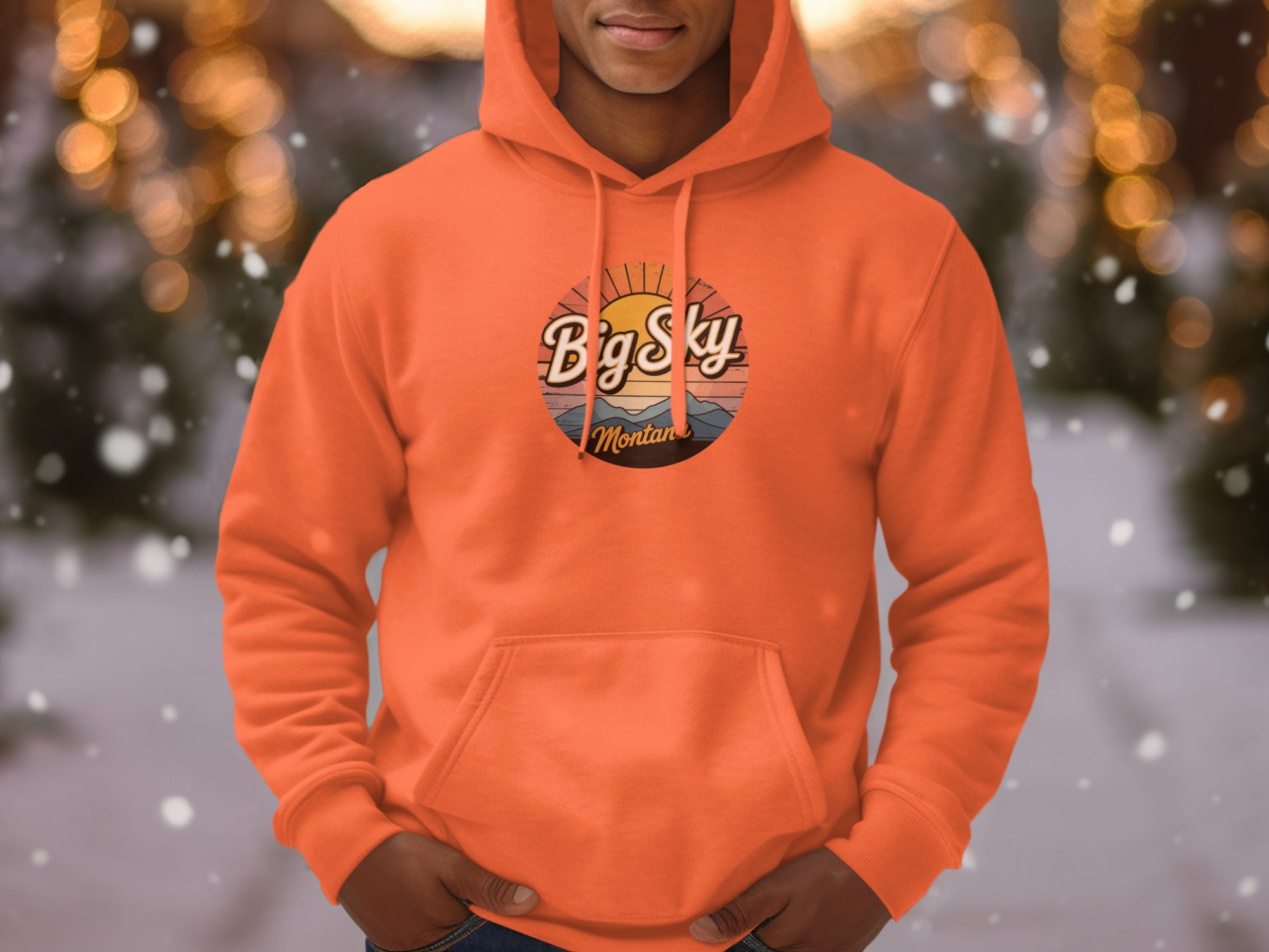 Big Sky Montana Hoodie Winter Fashion Apparel