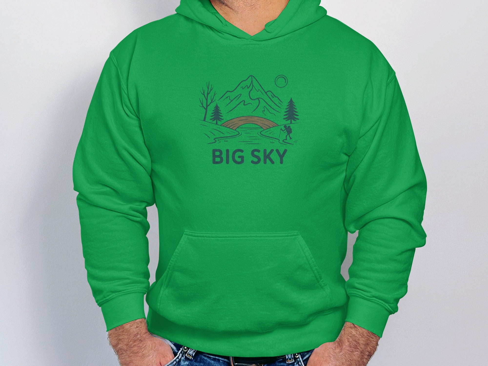 Big Sky Scenic Mountain Hoodie with Pocket