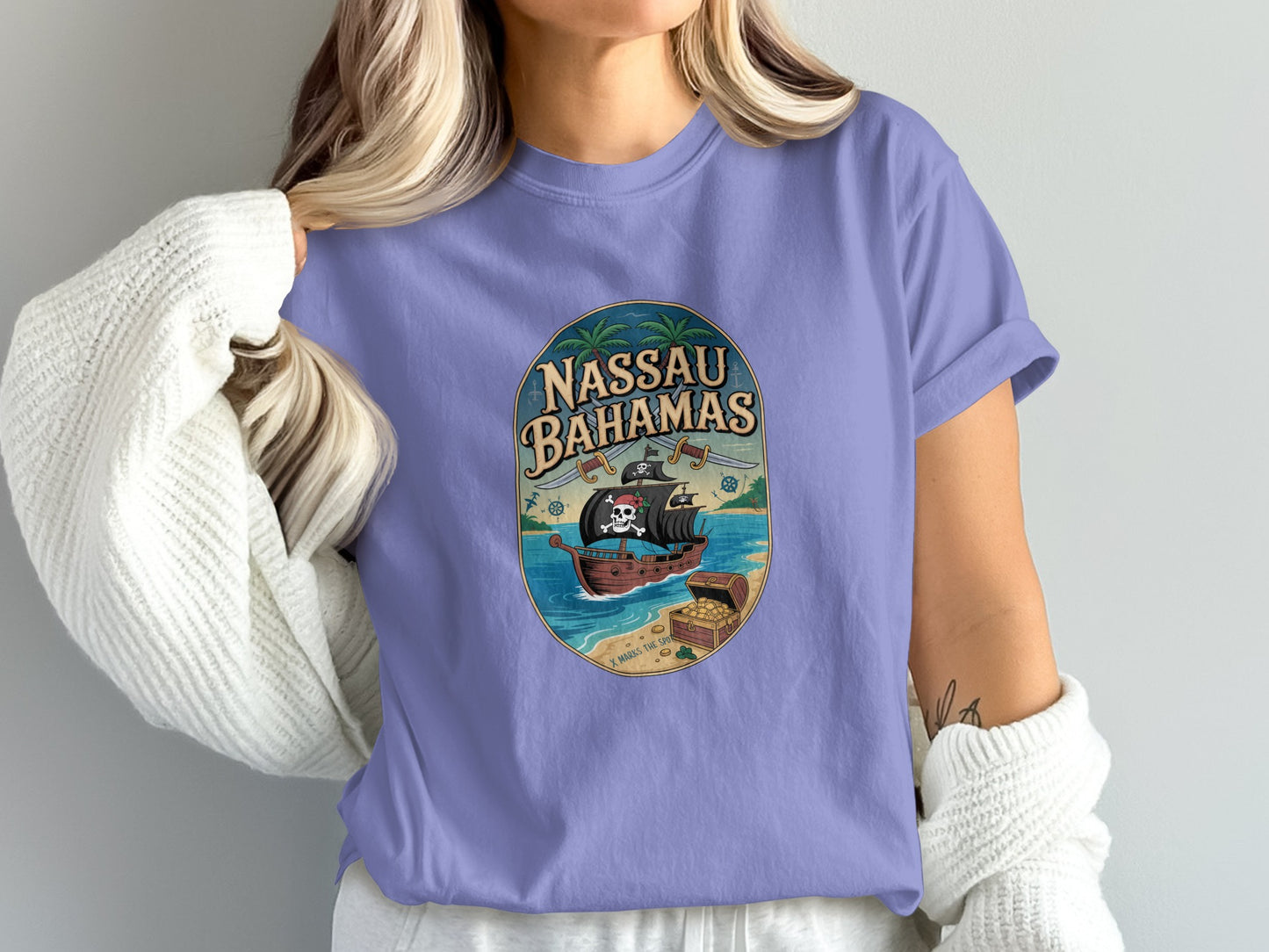 Nassau Bahamas Pirate Ship Graphic Unisex T-shirt product
