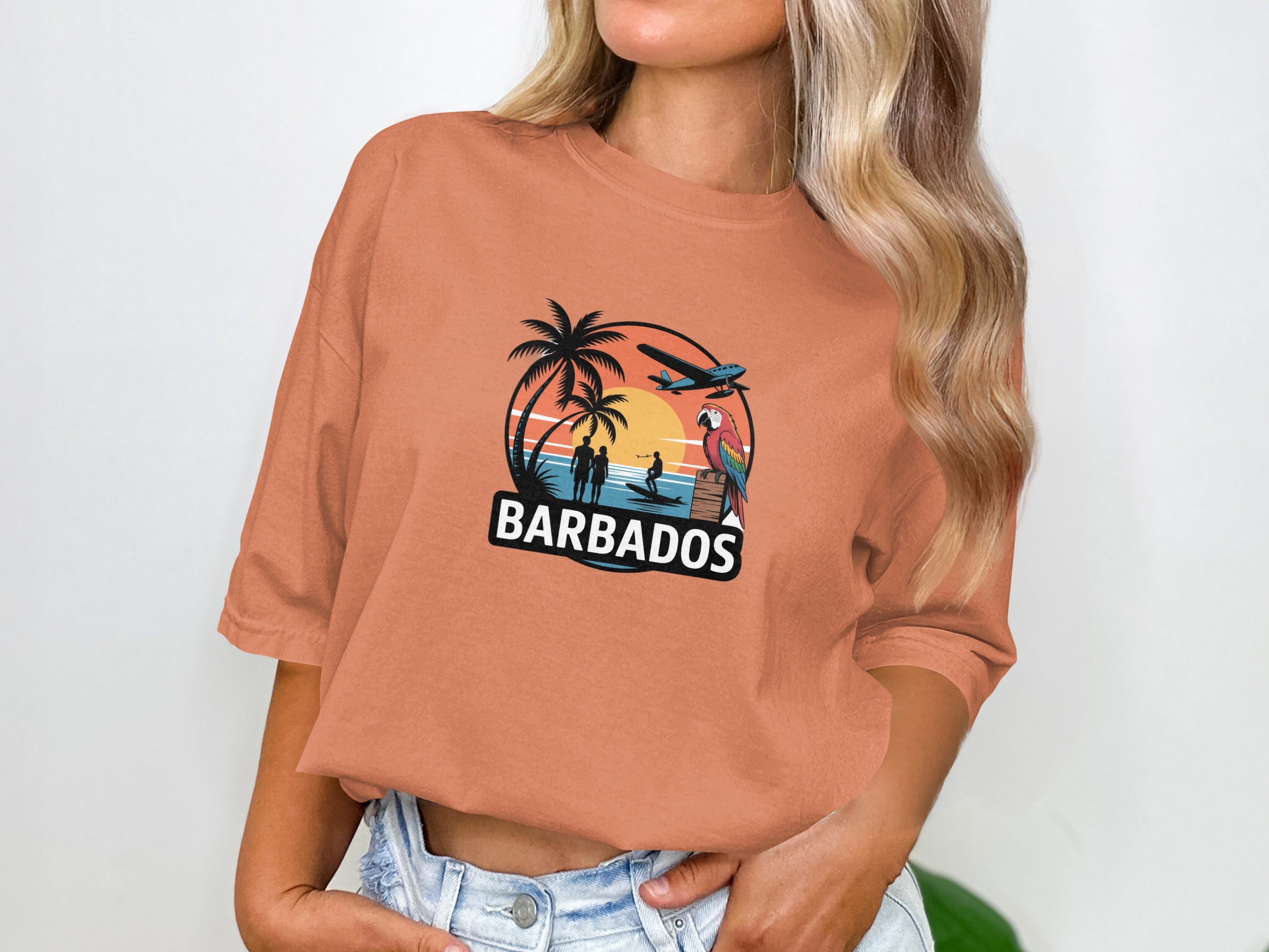 Stylish Barbados Beach Scene Graphic Tee product