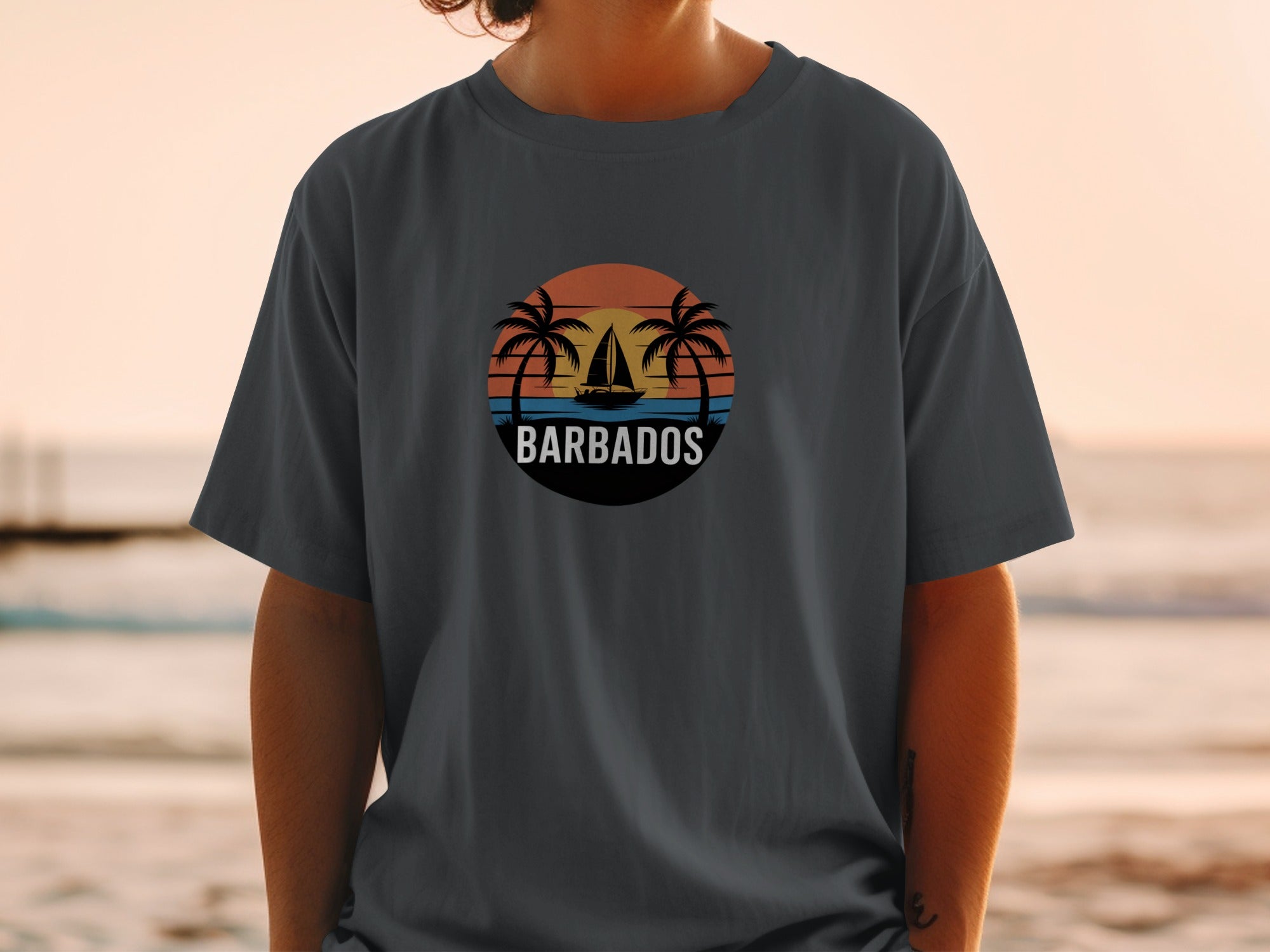 Barbados Sunset Graphic Tee Shirt product