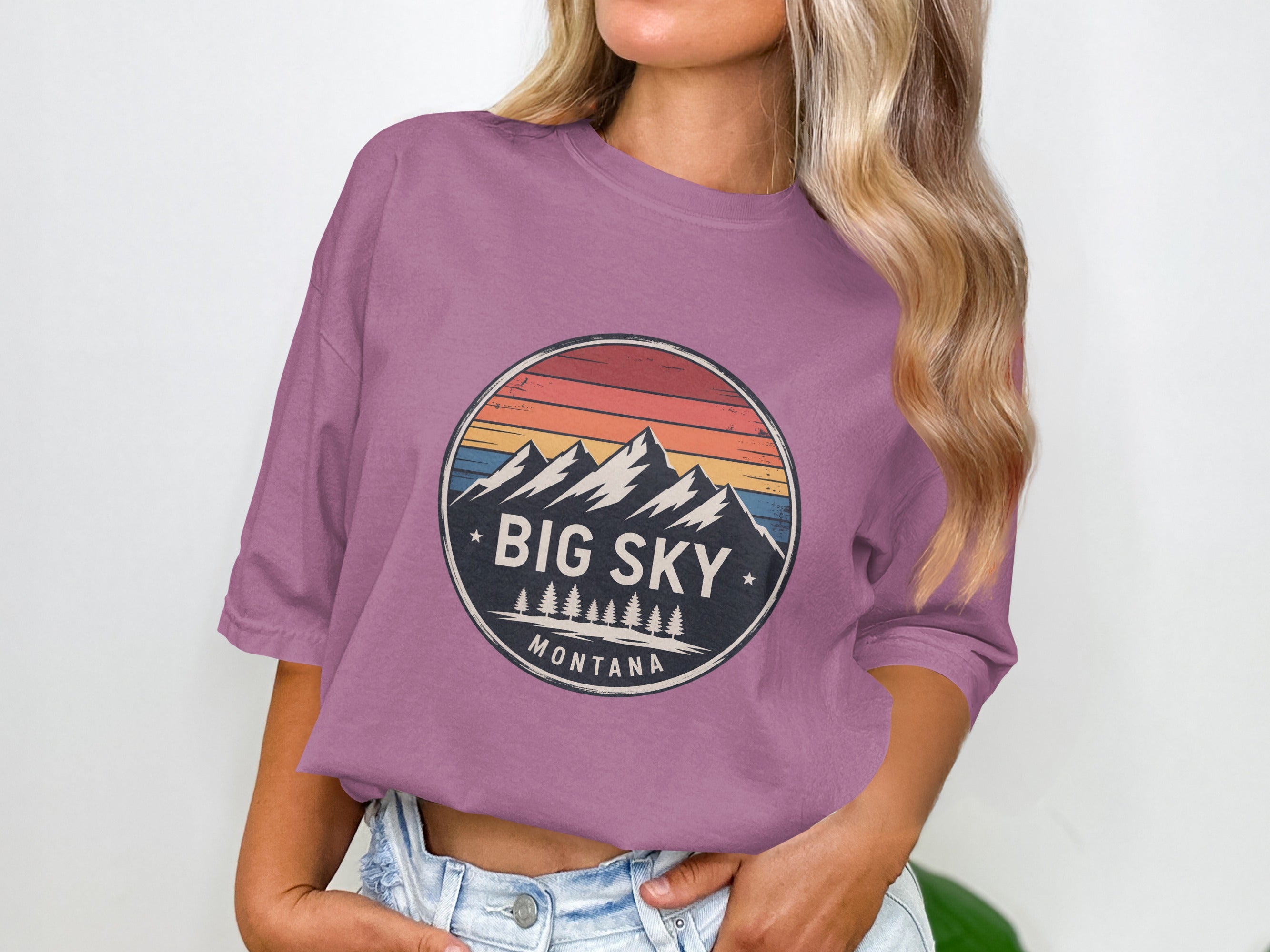 Big Sky Montana Vintage Graphic Print T-shirt product type