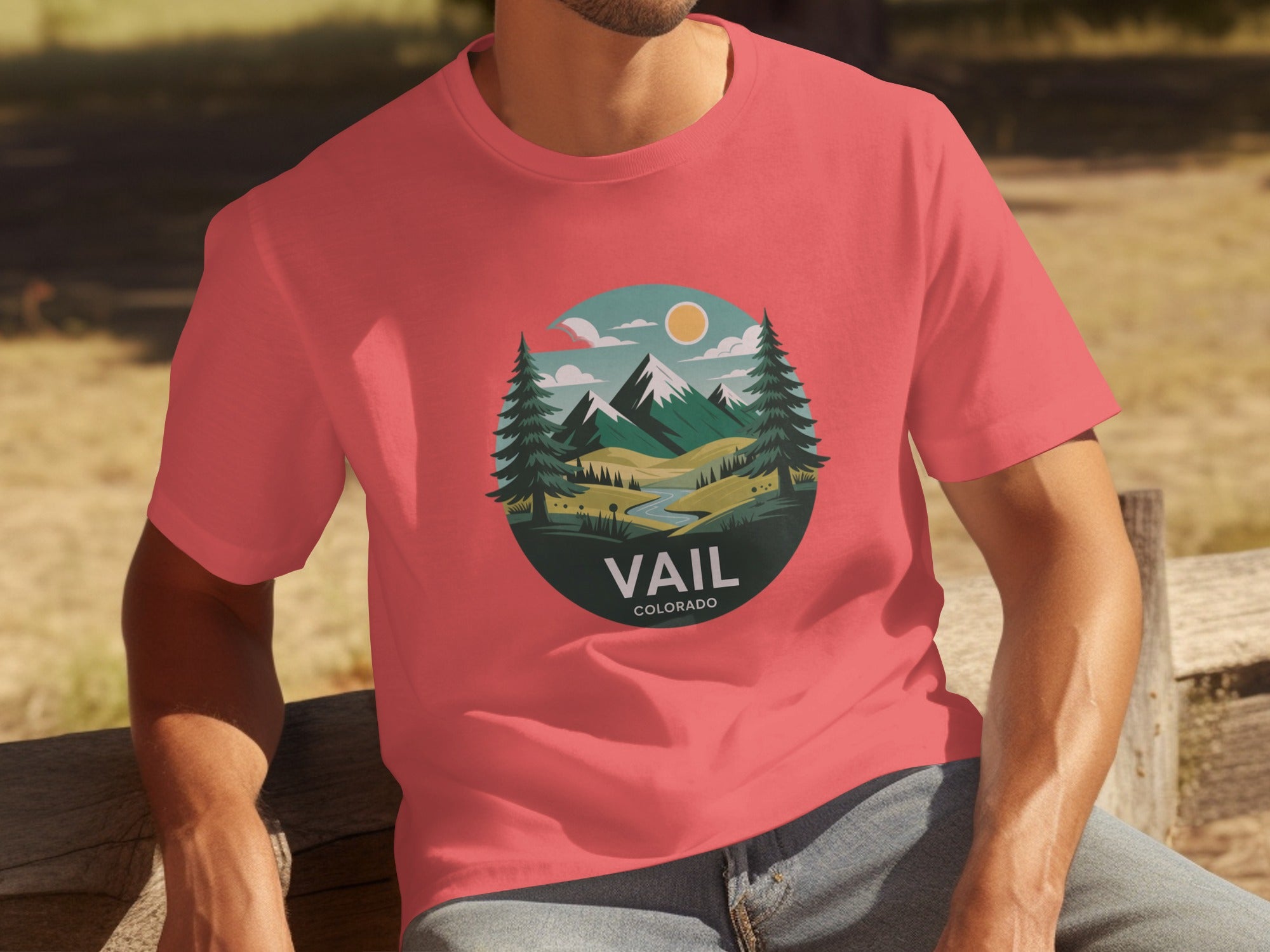 Vail Colorado Scenic Landscape Graphic T-Shirt product