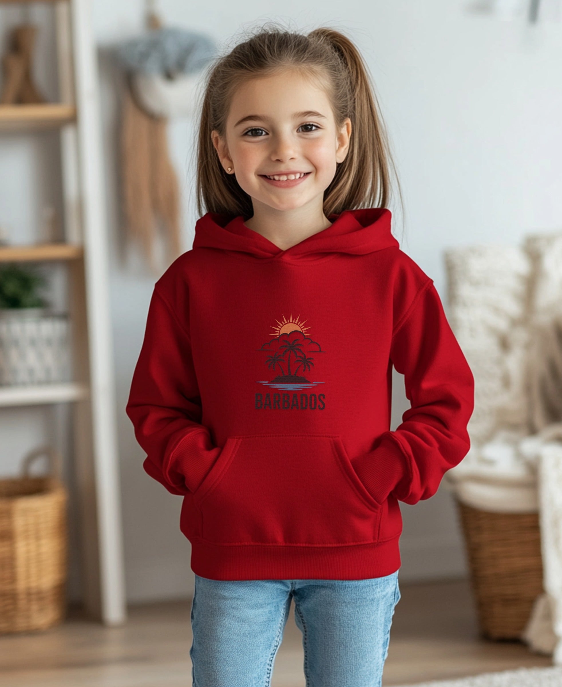 Barbados Sun and Palm Trees Kid's Hoodie product