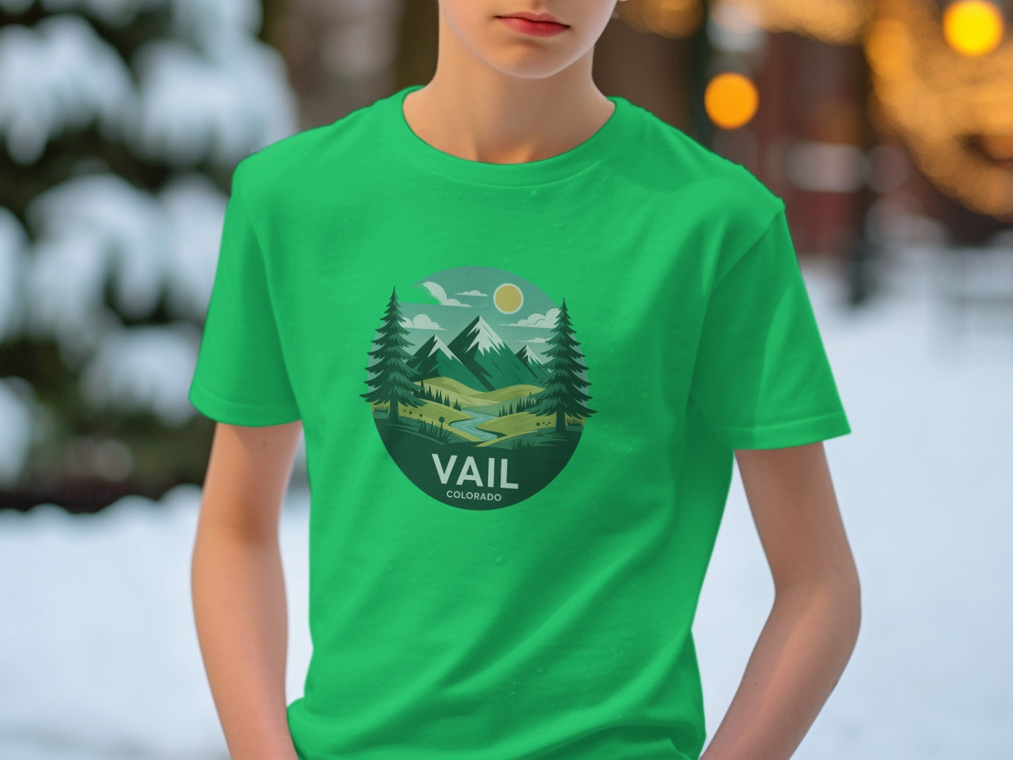 Scenic Vail Colorado Forest Graphic Shirt product